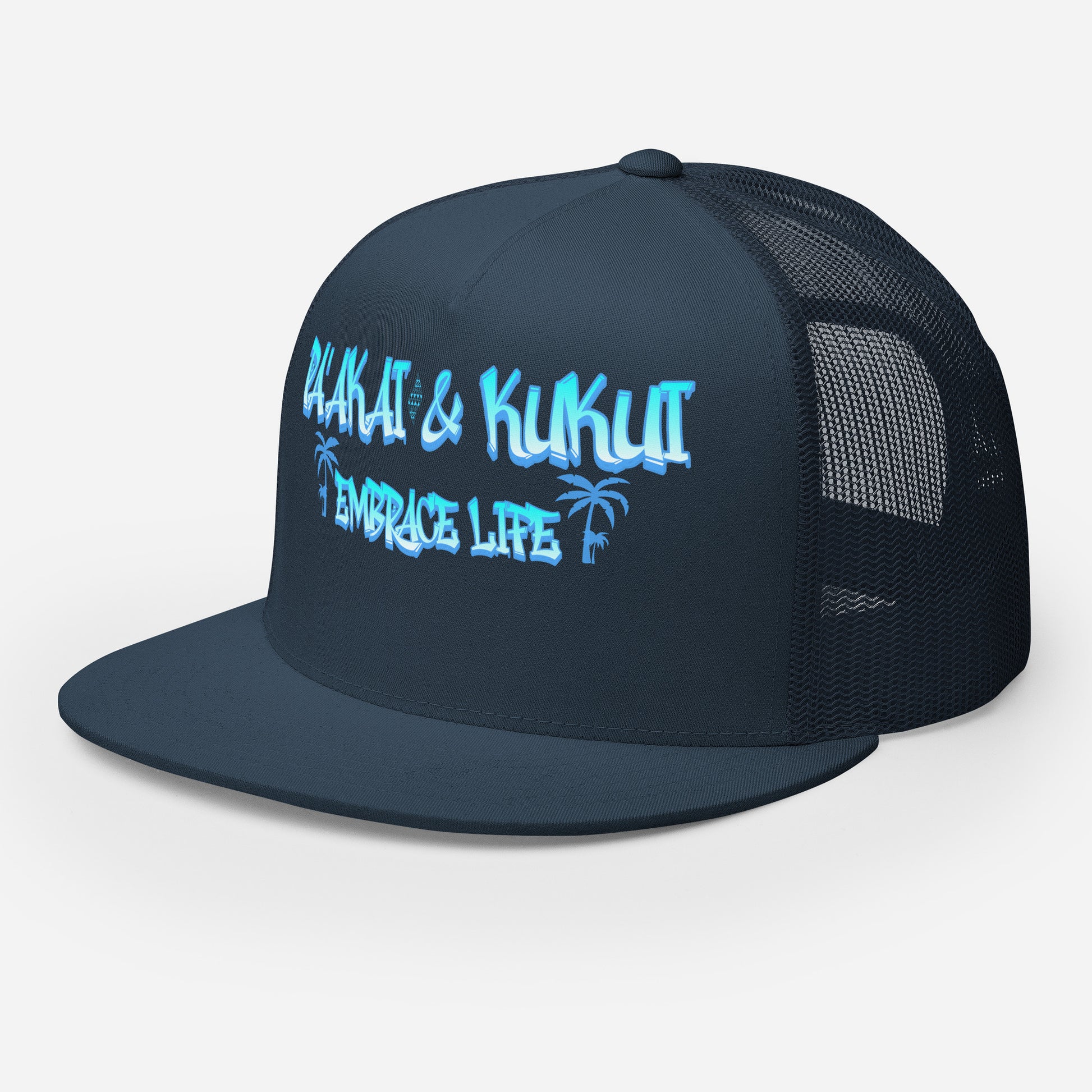 ʻŌlino Trucker Cap Trucker Hat Pa'akai & Kukui