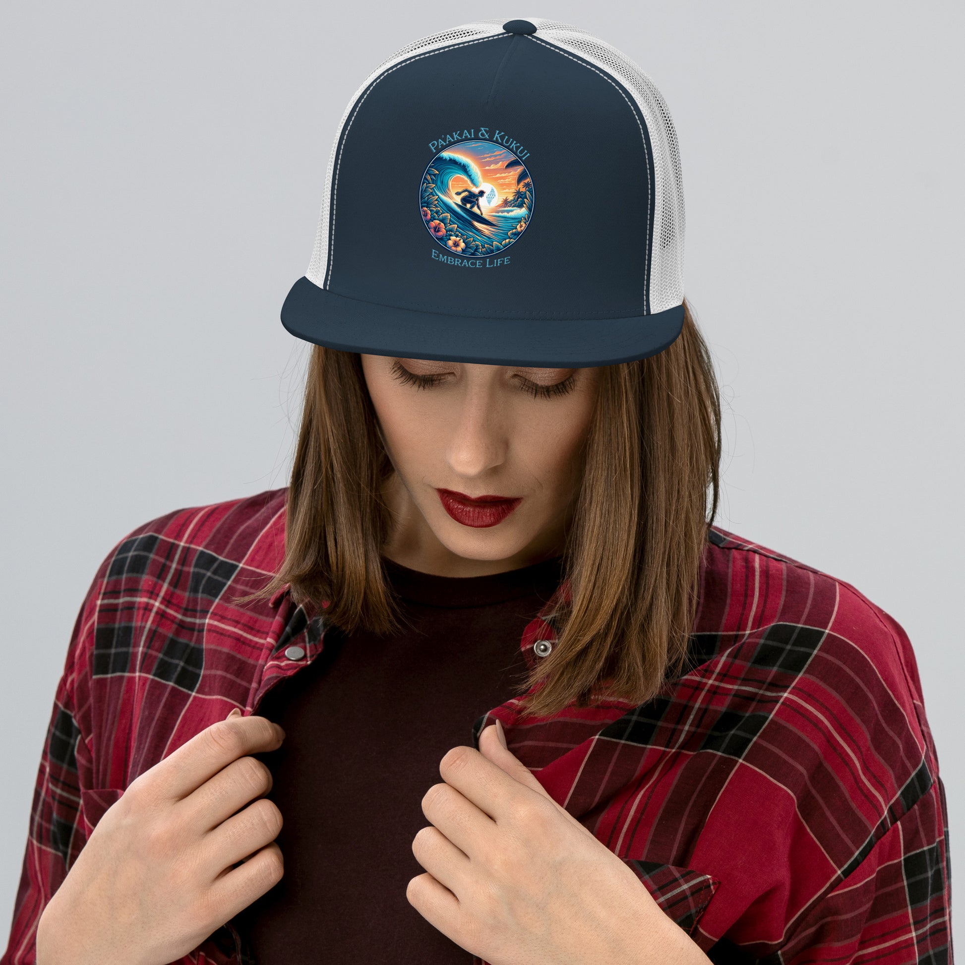Kai pi'i Trucker Cap Trucker Hat Pa'akai & Kukui