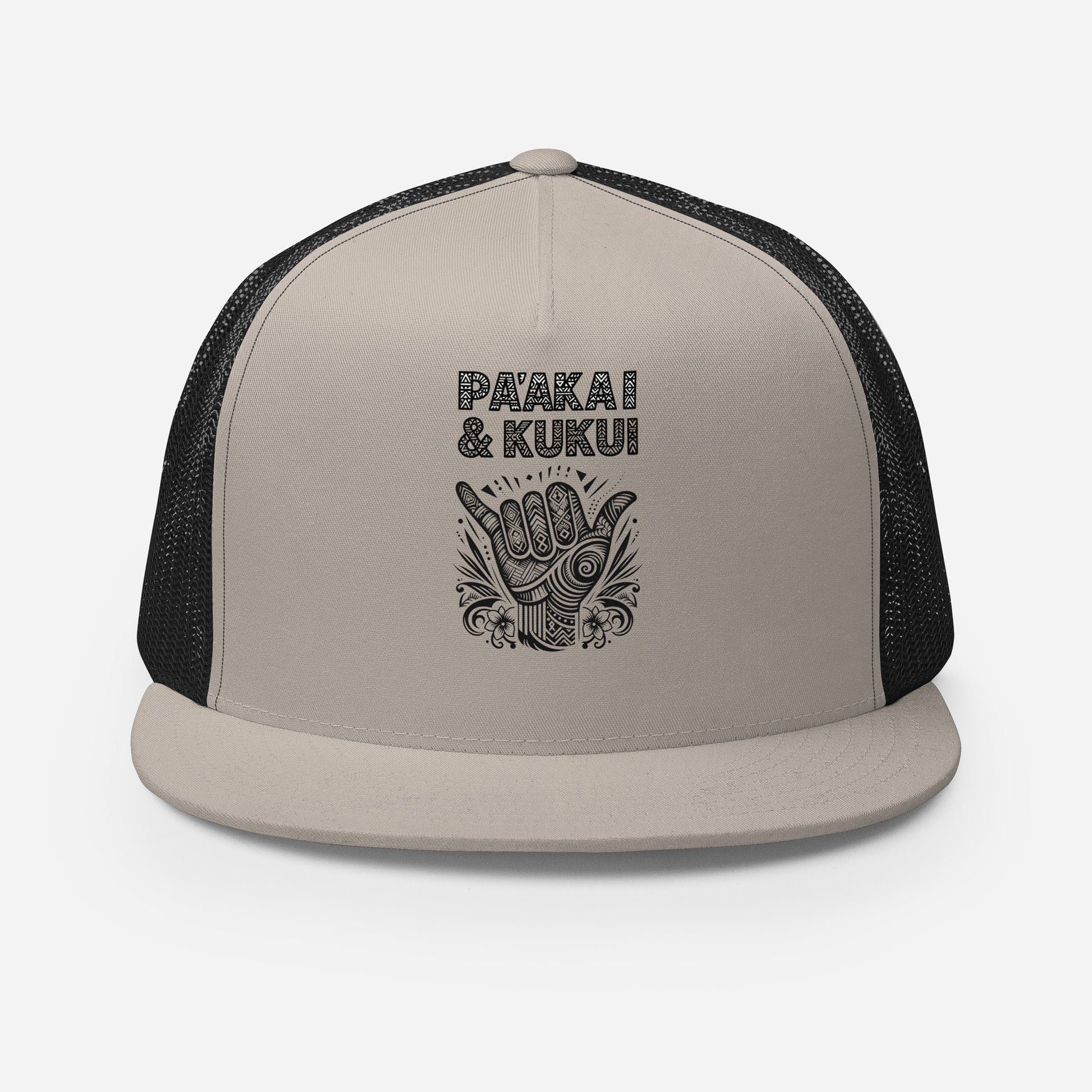 Tribal Shaka Trucker Cap Trucker Hat Pa'akai & Kukui