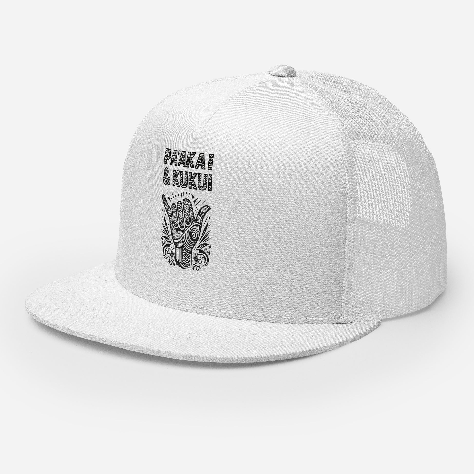 Tribal Shaka Trucker Cap Trucker Hat Pa'akai & Kukui