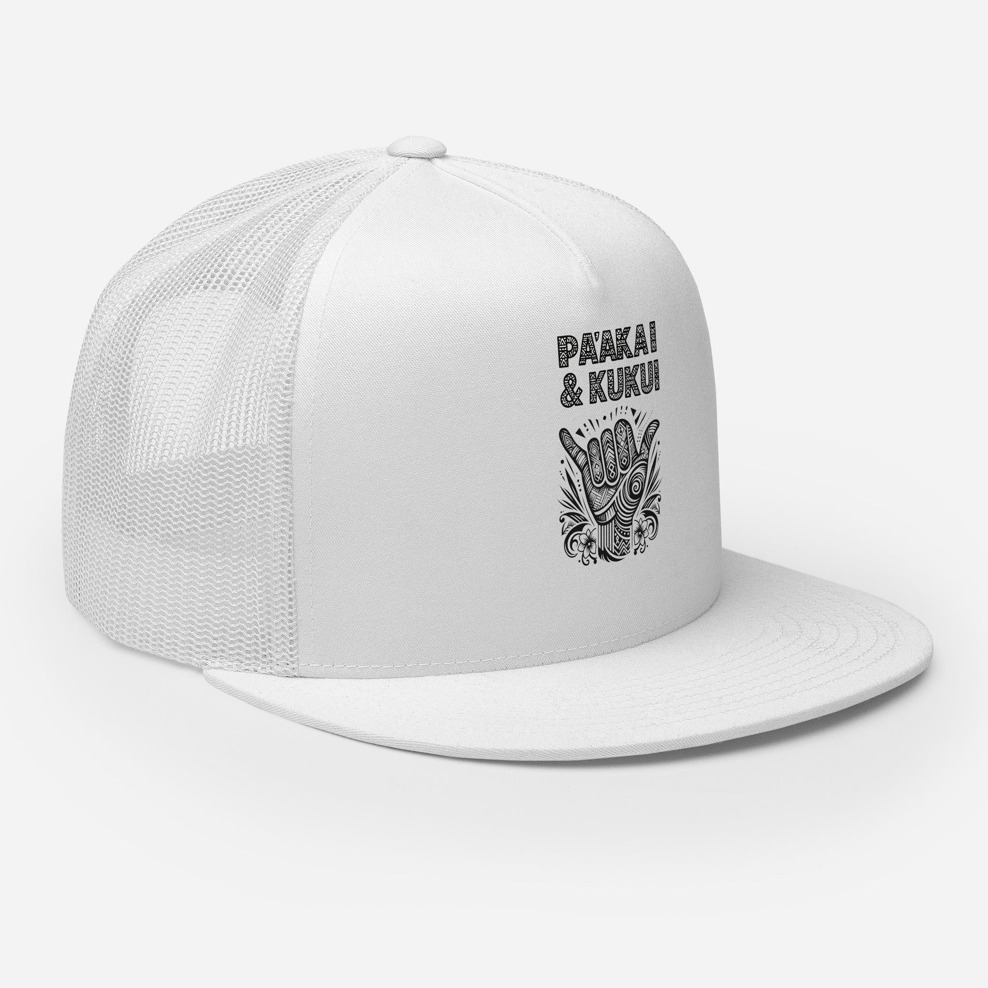 Tribal Shaka Trucker Cap Trucker Hat Pa'akai & Kukui