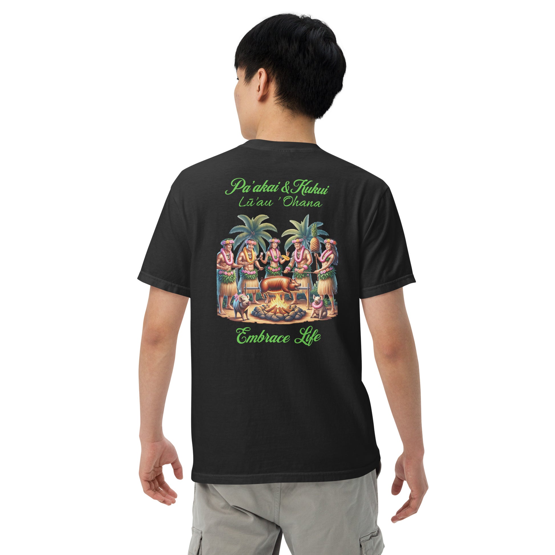 Pa'akai & Kukui Lū'au 'Ohana- garment-dyed heavyweight t-shirt T-shirt Pa'akai & Kukui