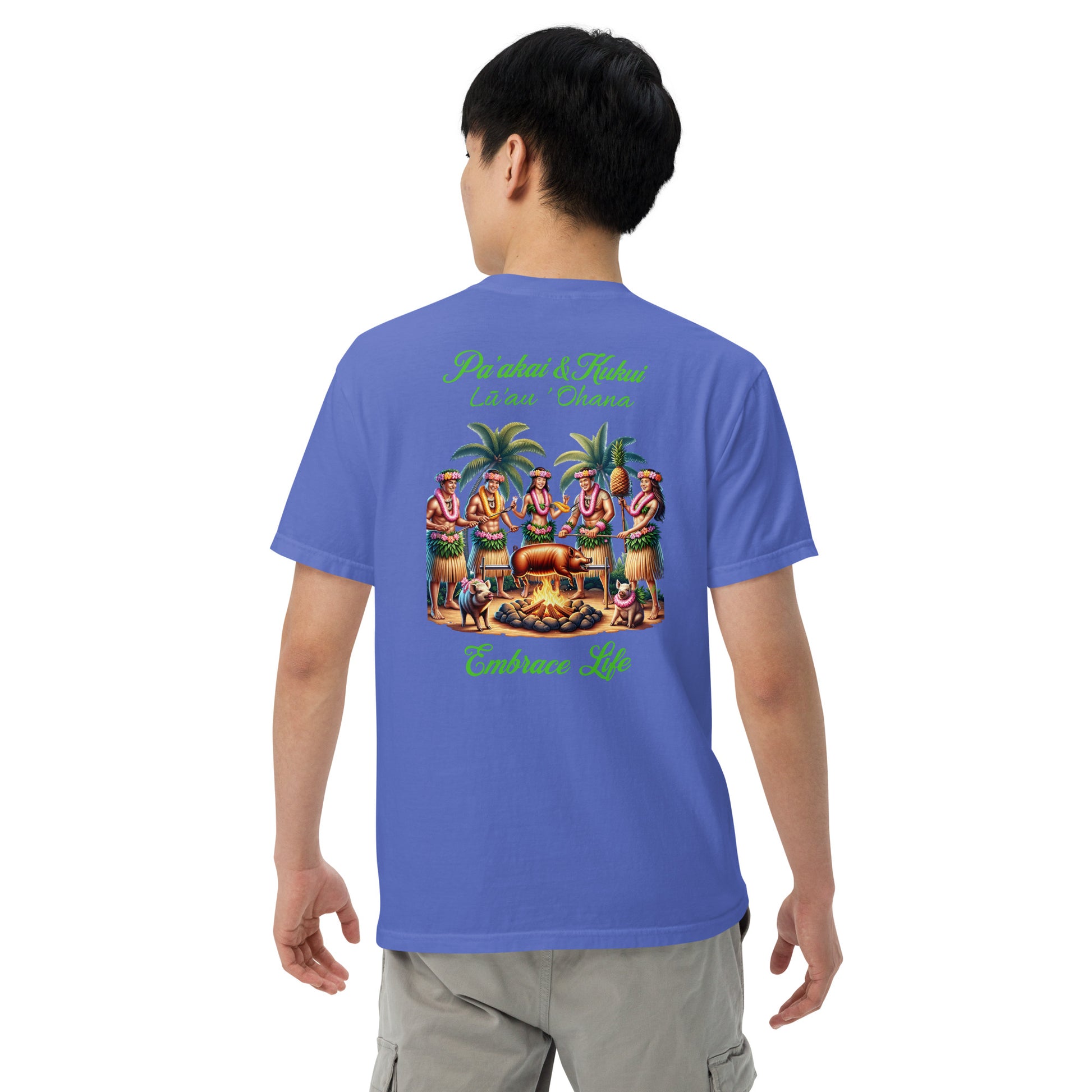 Pa'akai & Kukui Lū'au 'Ohana- garment-dyed heavyweight t-shirt T-shirt Pa'akai & Kukui