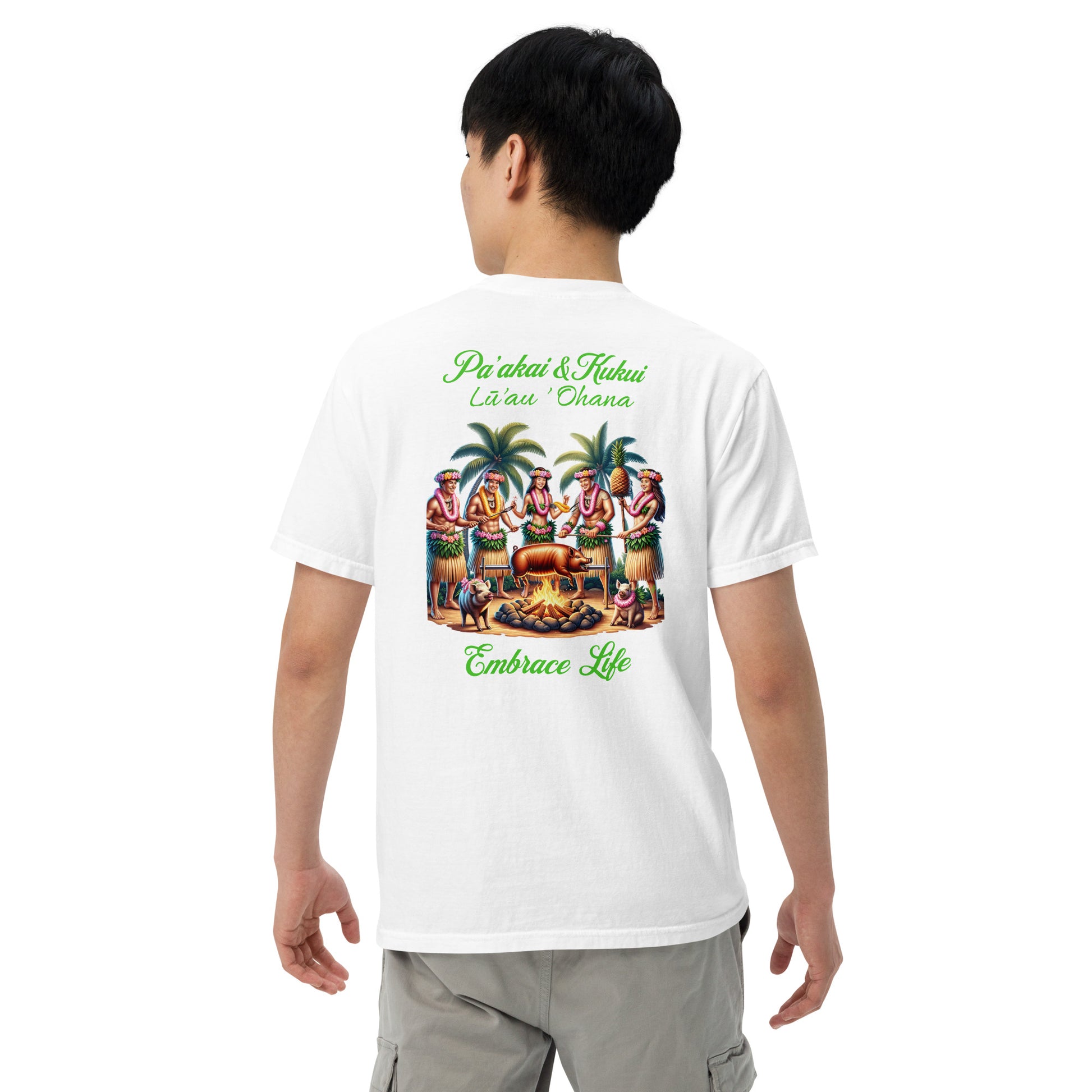 Pa'akai & Kukui Lū'au 'Ohana- garment-dyed heavyweight t-shirt T-shirt Pa'akai & Kukui