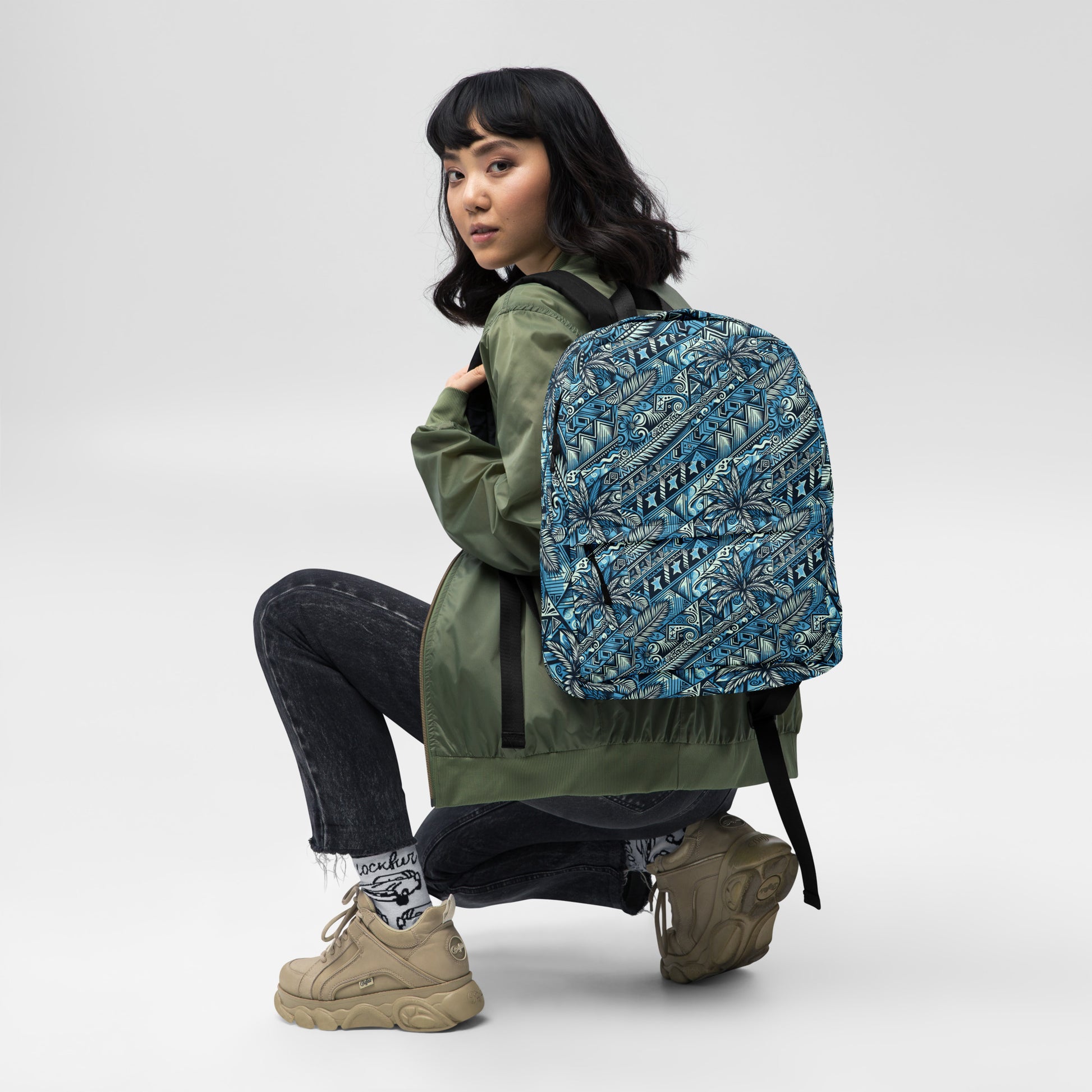 Nā Loulu 'Uli'uli Backpack Back Pack Pa'akai & Kukui