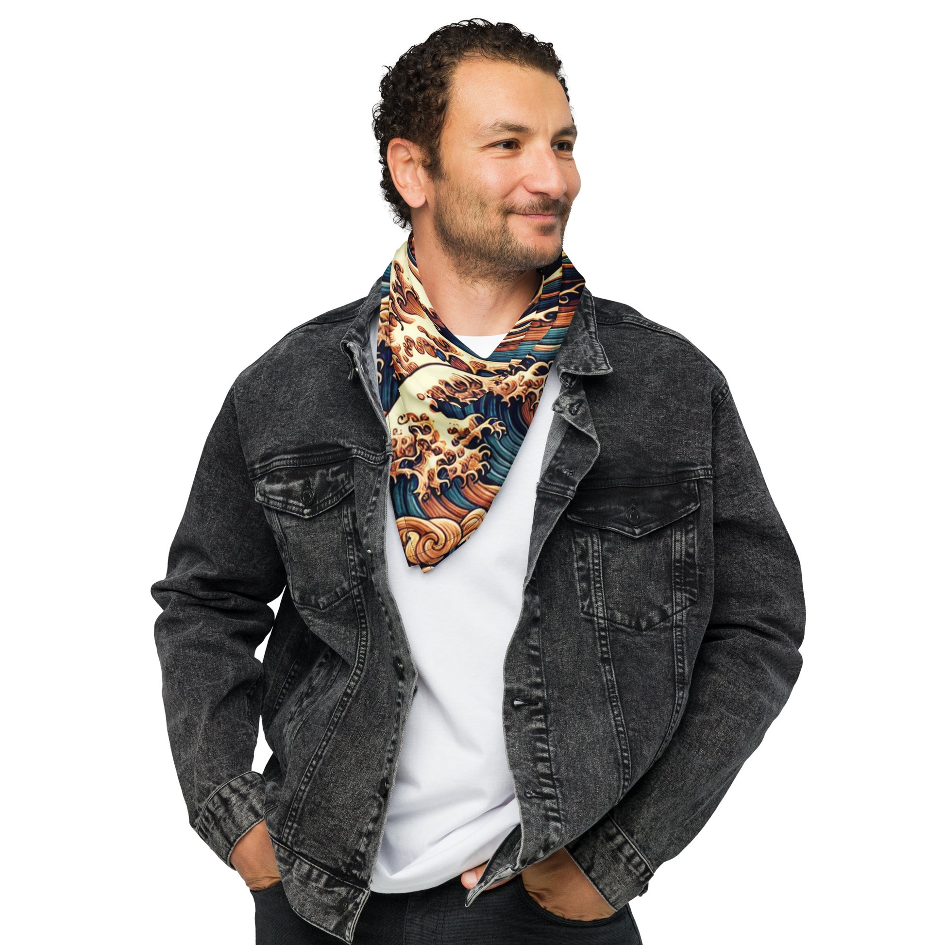 Japanese Wave Art Bandana Bandana Pa'akai & Kukui L