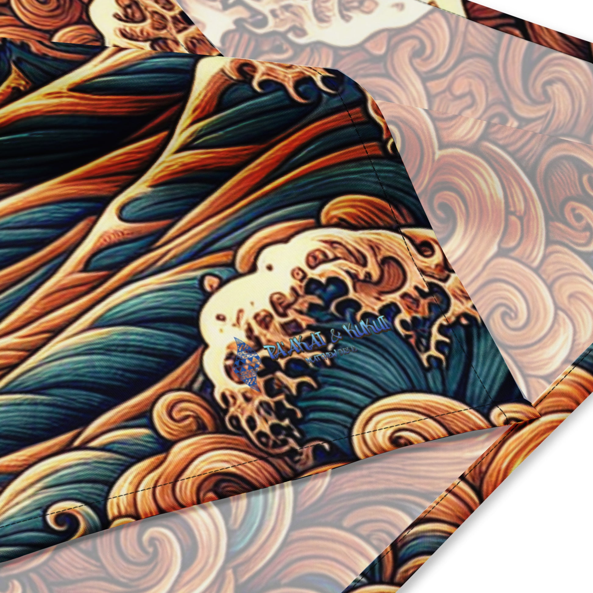 Japanese Wave Art Bandana Bandana Pa'akai & Kukui