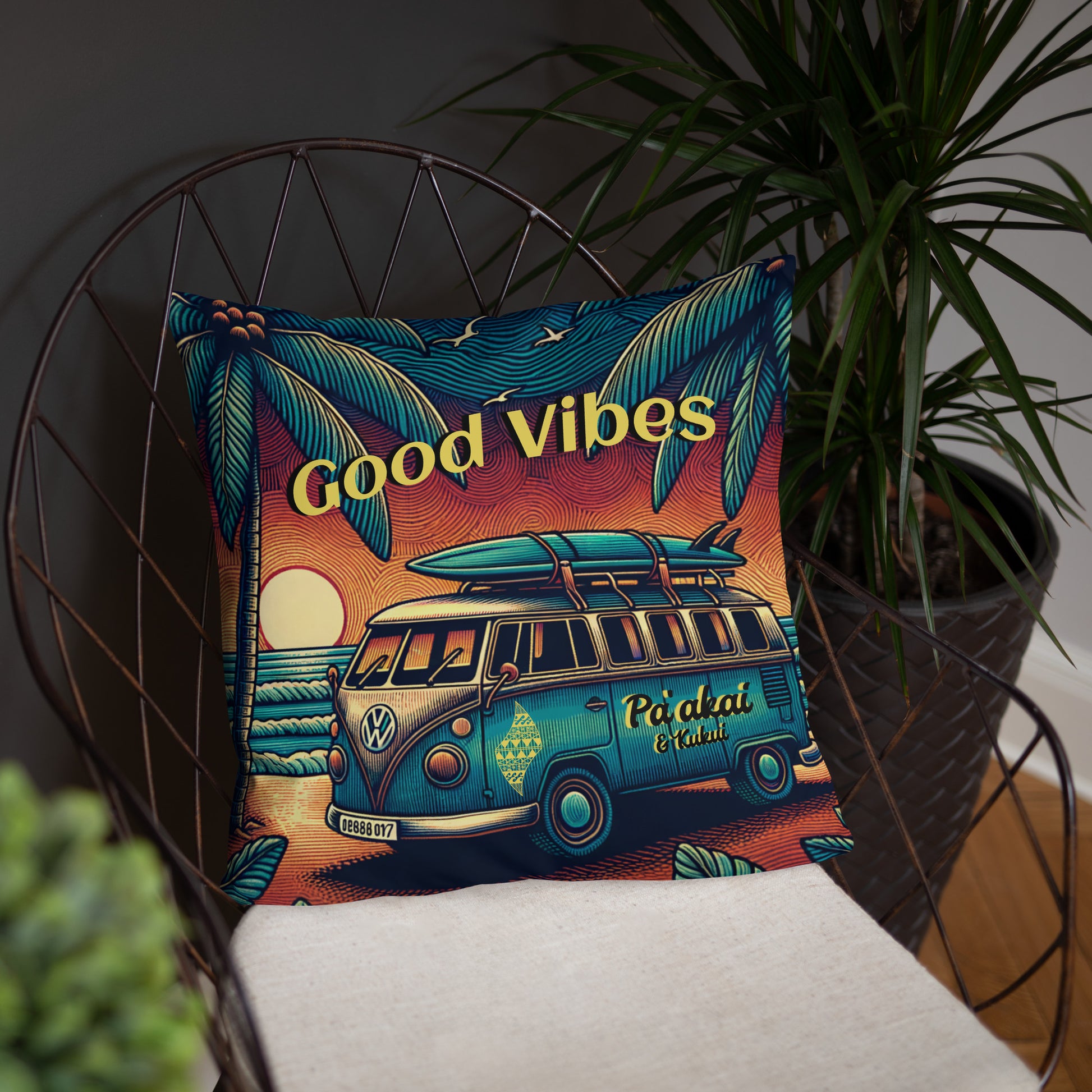 VW Good Vibes Basic Pillow Pillow Pa'akai & Kukui