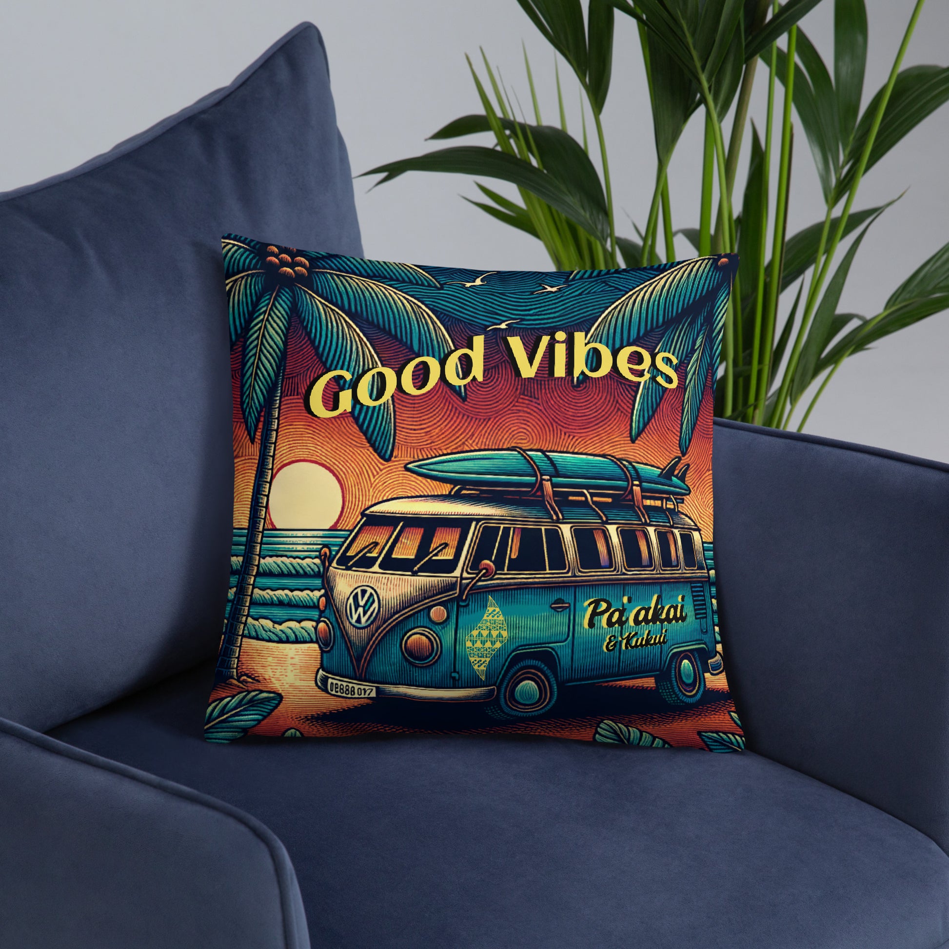 VW Good Vibes Basic Pillow Pillow Pa'akai & Kukui