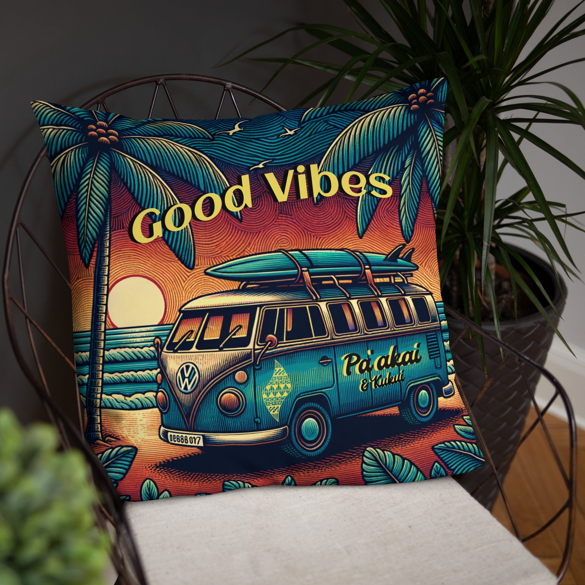 VW Good Vibes Basic Pillow Pillow Pa'akai & Kukui