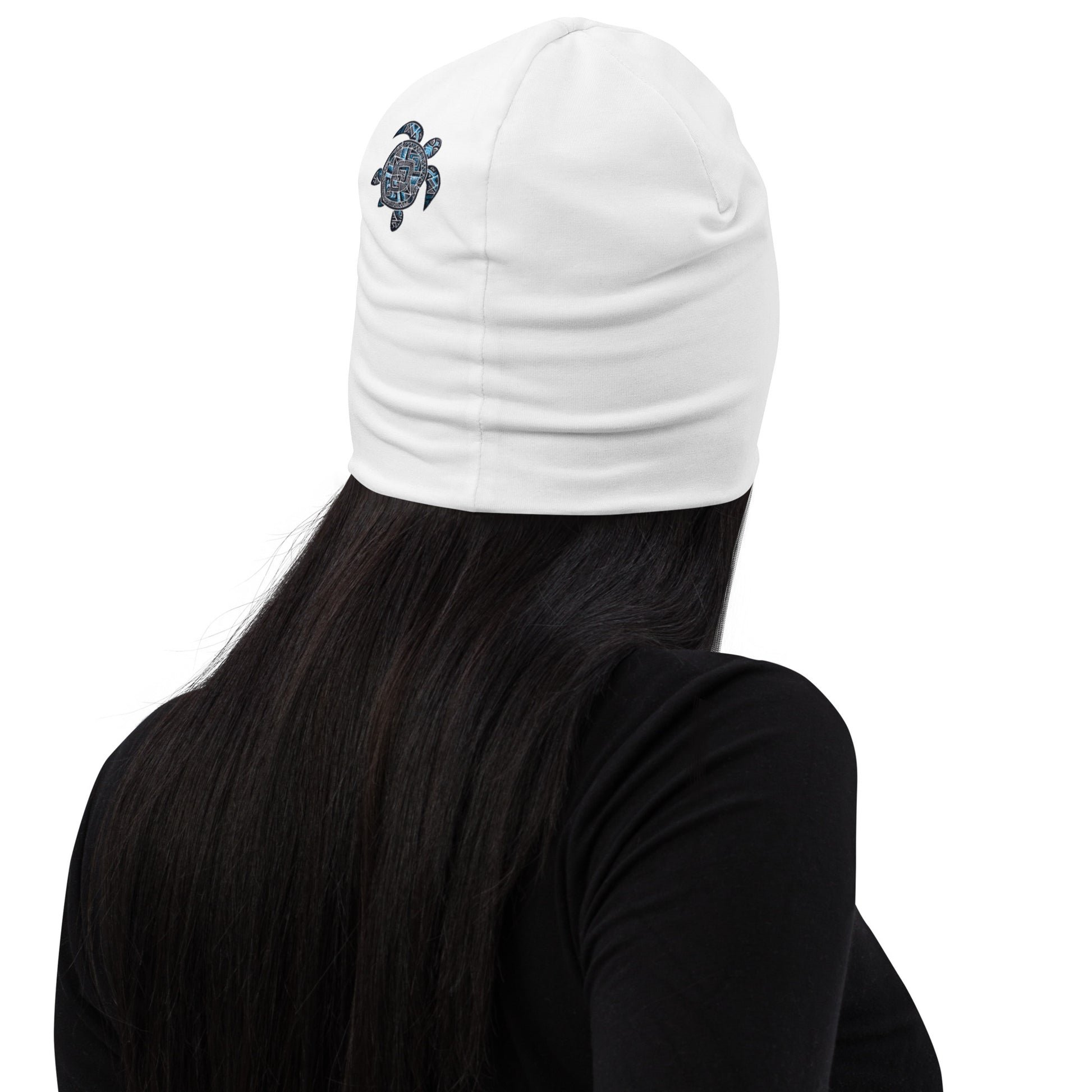 Aloha Vibes (Blue) All-Over Print Beanie Beanie Pa'akai & Kukui