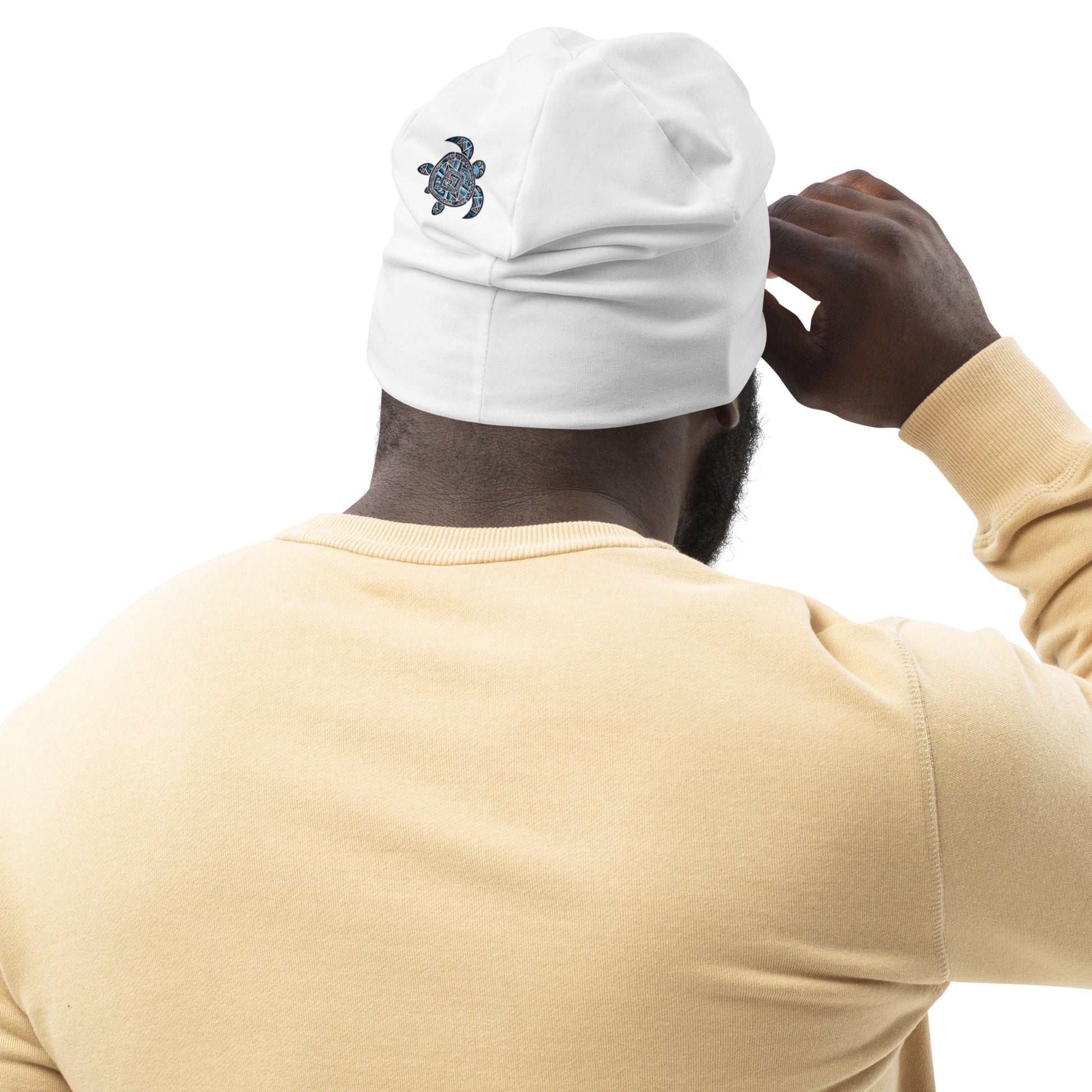 Aloha Vibes (Blue) All-Over Print Beanie Beanie Pa'akai & Kukui