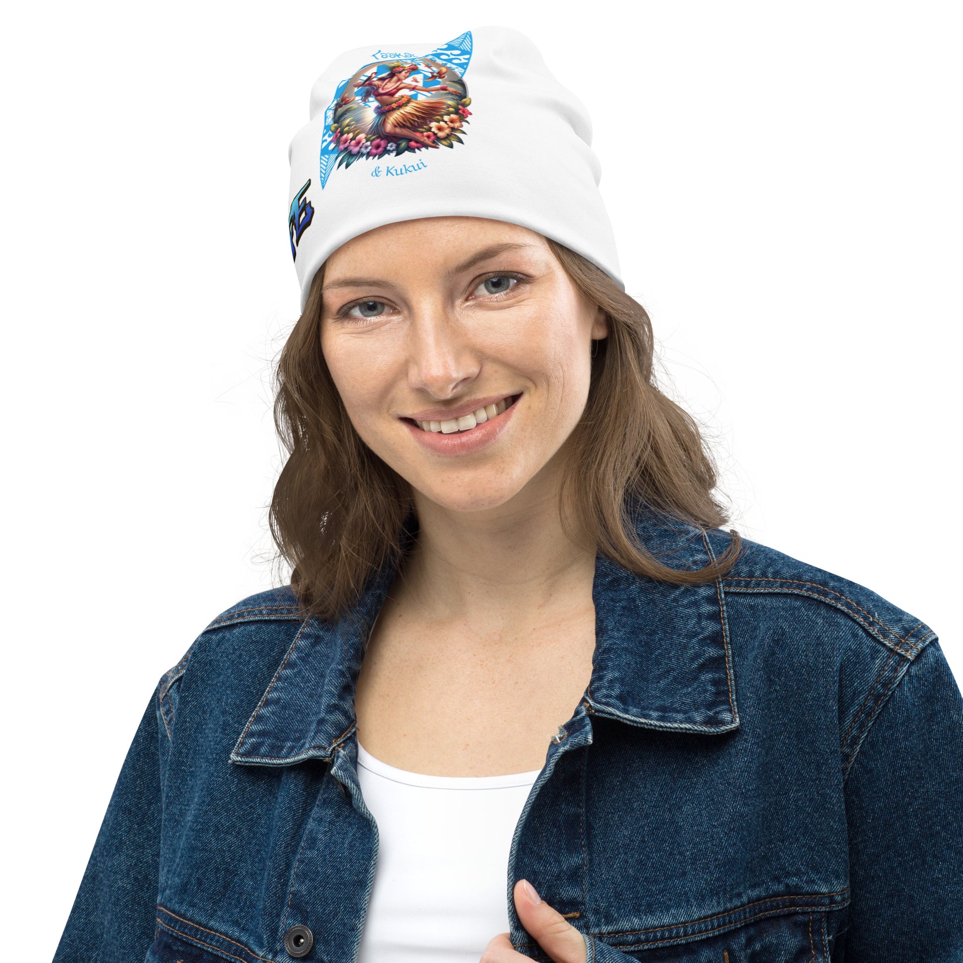 Hula Girl Vibes All-Over Print Beanie Beanie Pa'akai & Kukui