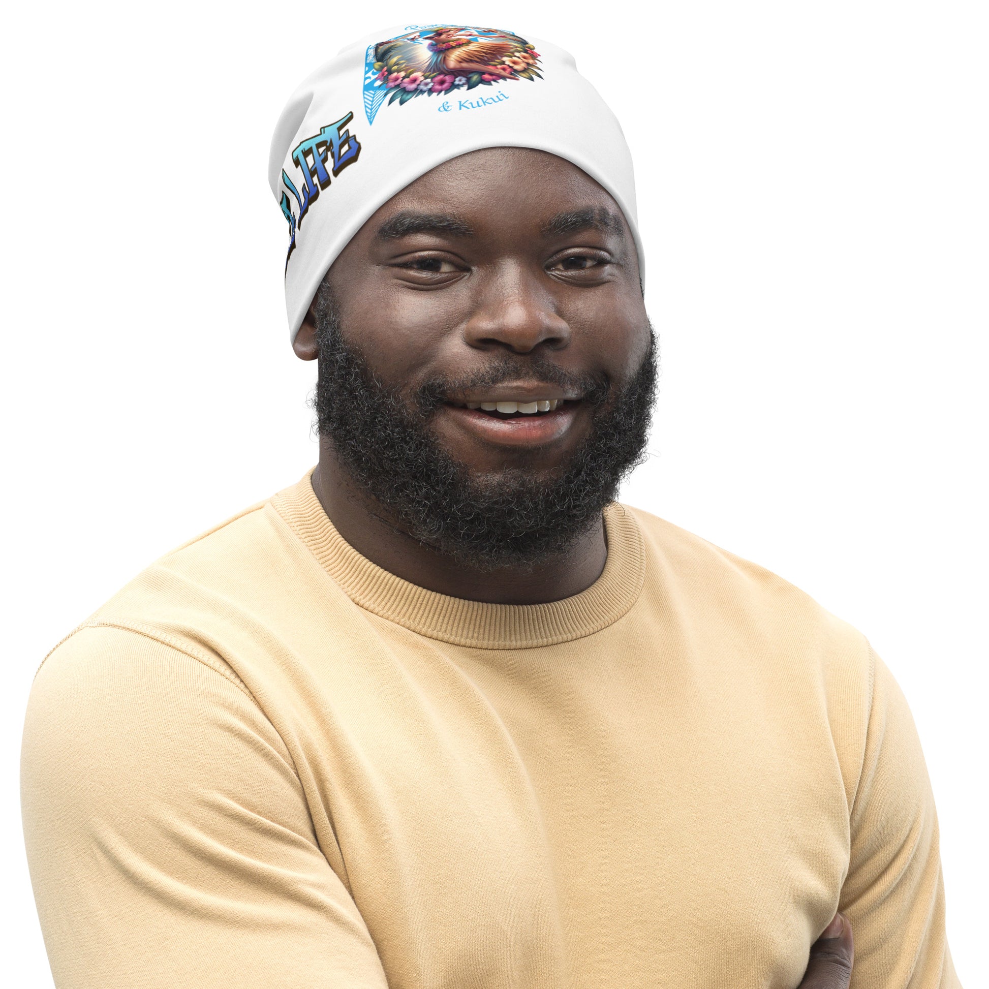 Hula Girl Vibes All-Over Print Beanie Beanie Pa'akai & Kukui