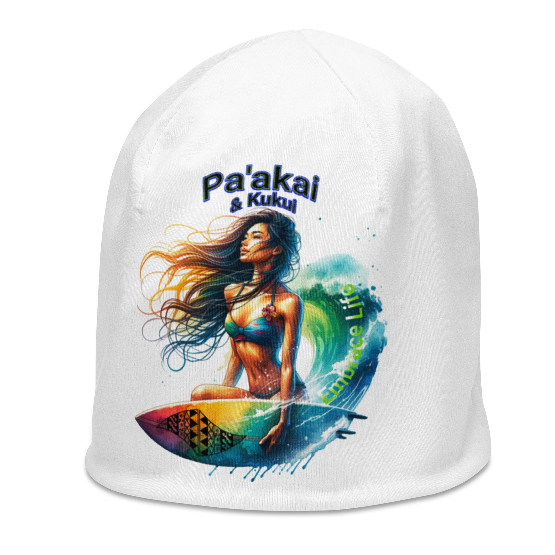 Embrace Life All-Over Print Beanie Beanie Pa'akai & Kukui