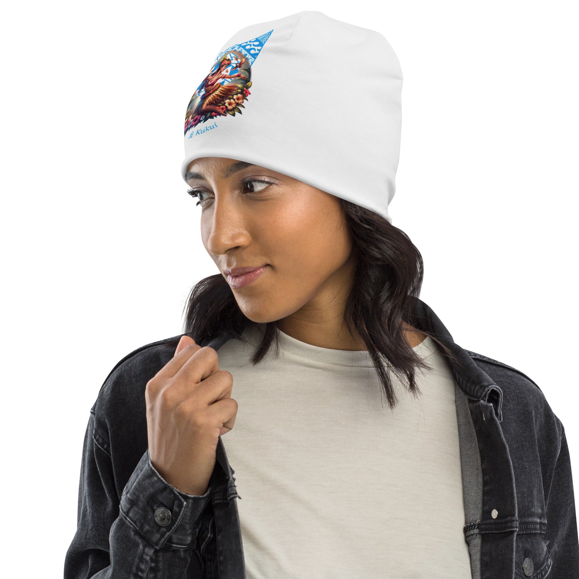 Hula Girl Vibes All-Over Print Beanie Beanie Pa'akai & Kukui