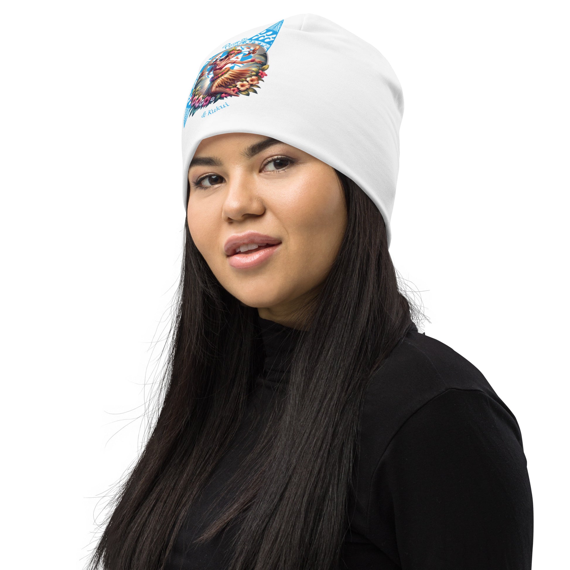 Hula Girl Vibes All-Over Print Beanie Beanie Pa'akai & Kukui