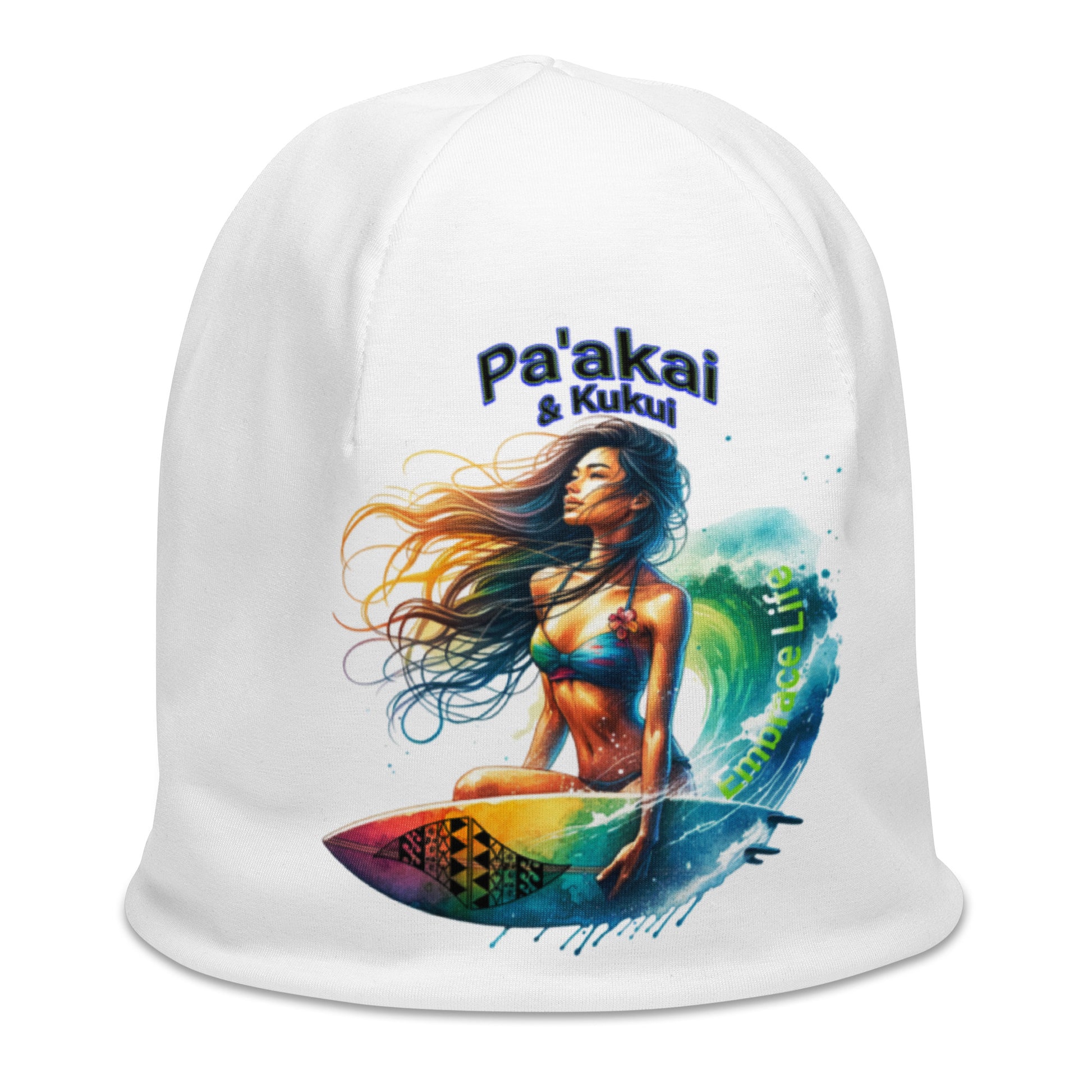 Embrace Life All-Over Print Beanie Beanie Pa'akai & Kukui