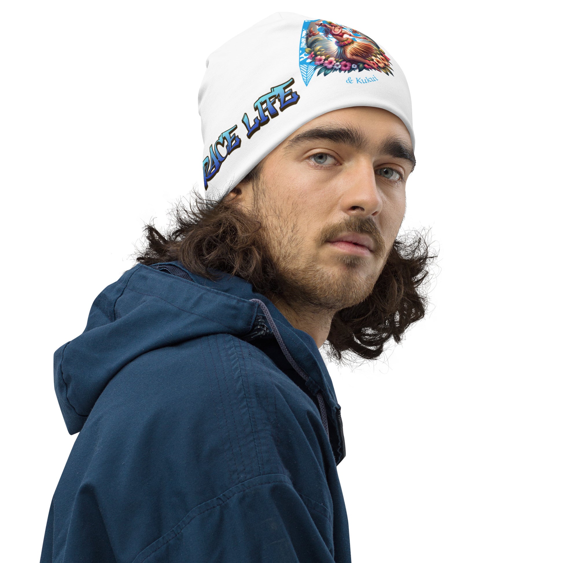 Hula Girl Vibes All-Over Print Beanie Beanie Pa'akai & Kukui