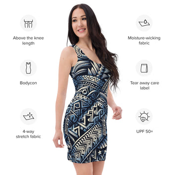 Koa Wahine Bodycon dress Dress Pa'akai & Kukui