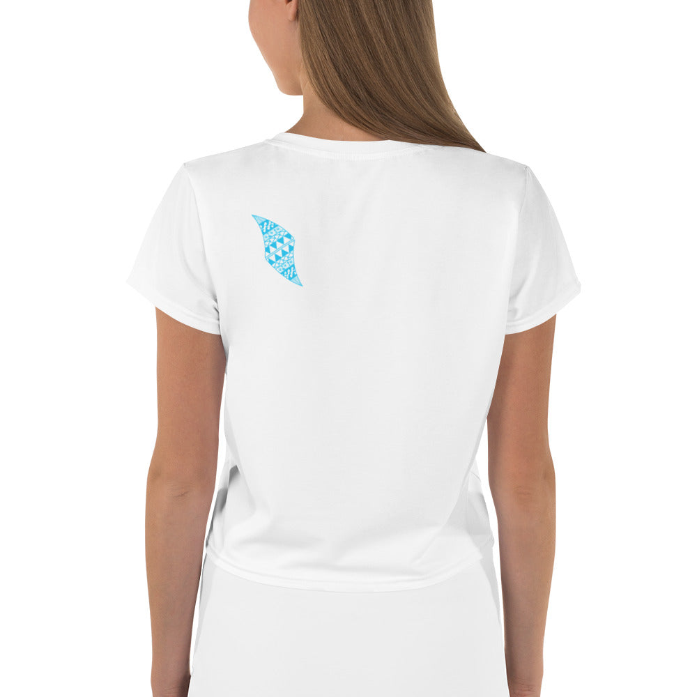 Tribal Shark Crop Top Tee Crop Top Pa'akai & Kukui