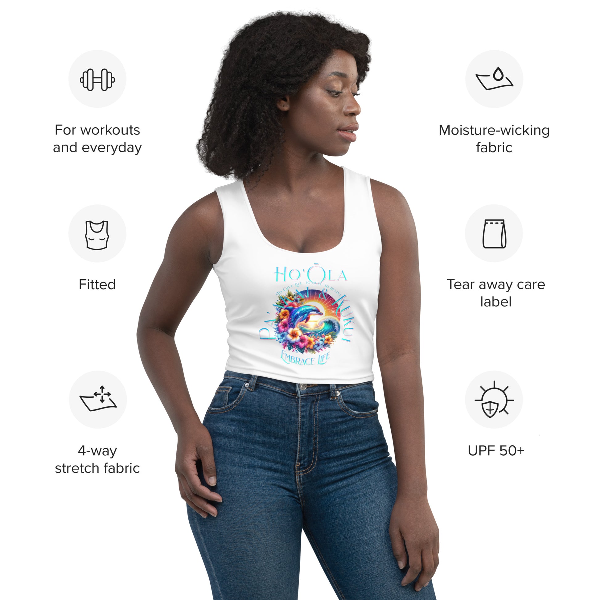 Ho'ōla (To Give Life, To Heal, To Revive) Crop Top Crop Top Pa'akai & Kukui