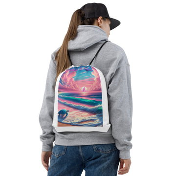 Pink Sunset Drawstring bag Drawstring Bag Pa'akai & Kukui Default Title