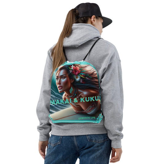 Hawaiian Surfer Chic Drawstring bag