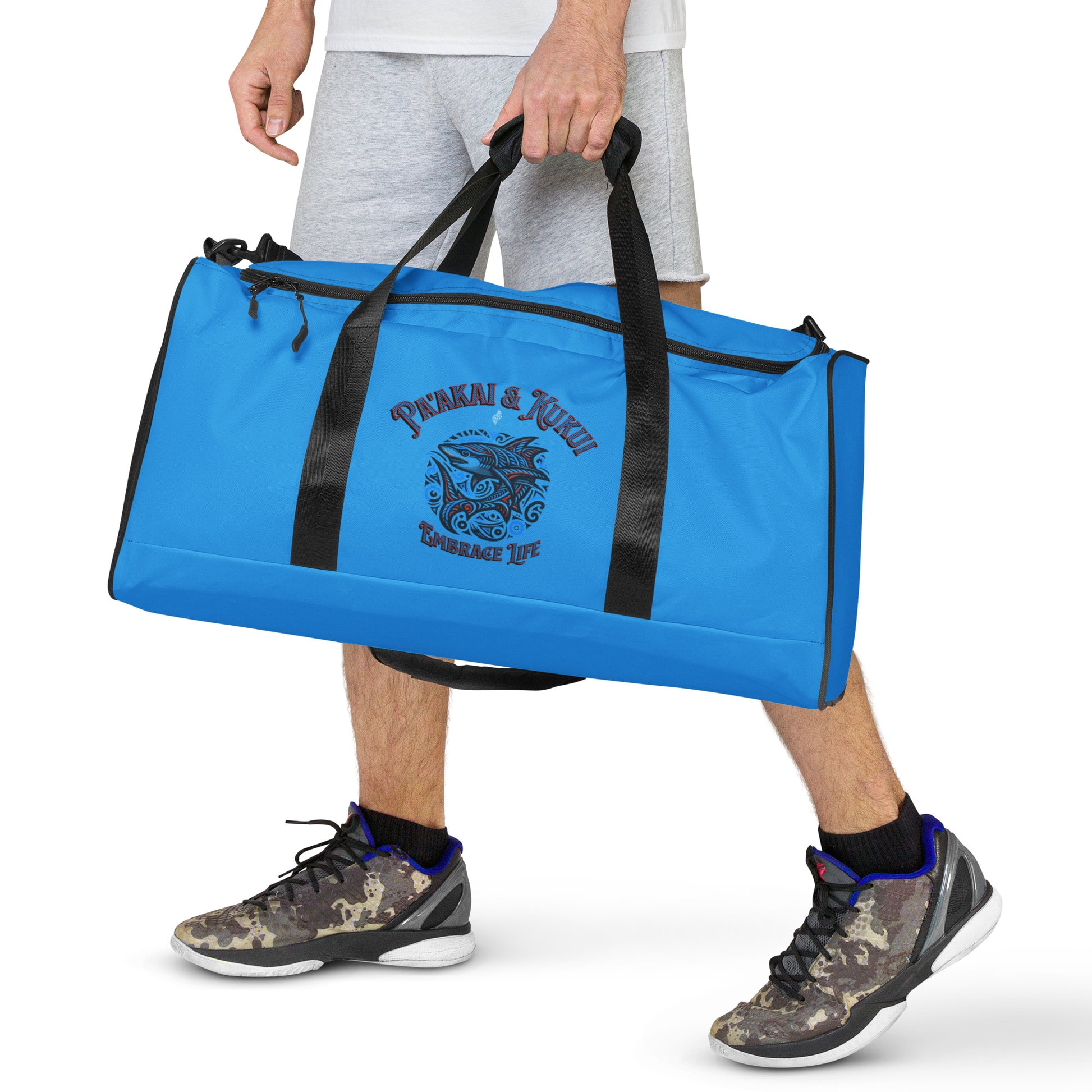 Tribal Shark Duffle bag Gym Bag Pa'akai & Kukui
