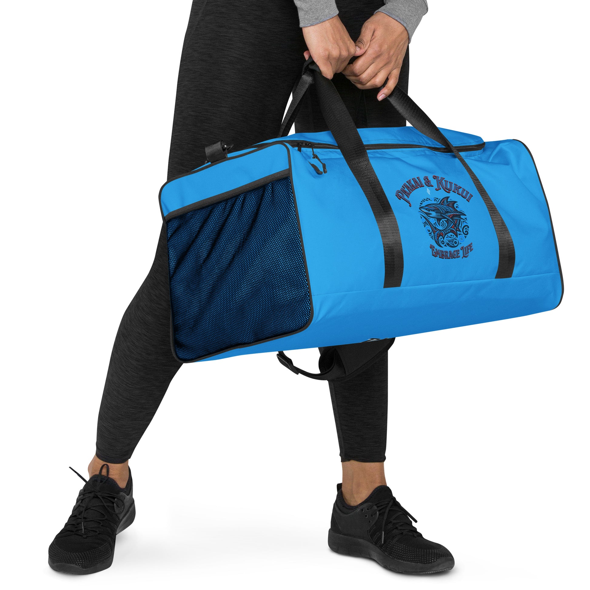 Tribal Shark Duffle bag Gym Bag Pa'akai & Kukui