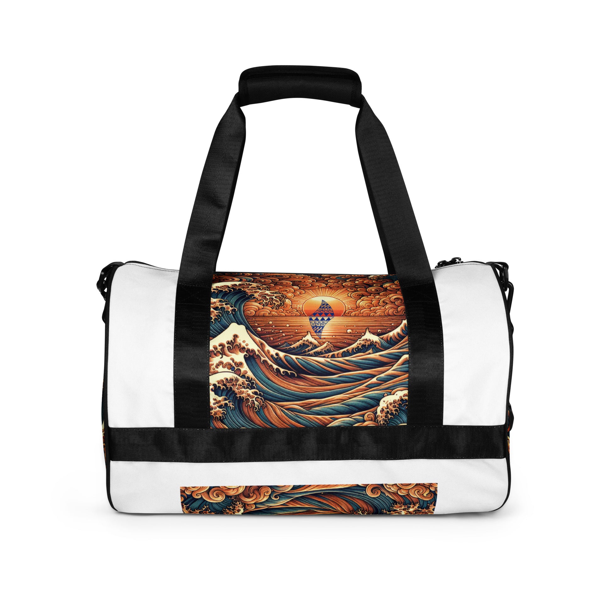 Japanese Wave Art Gym Bag Gym Bag Pa'akai & Kukui