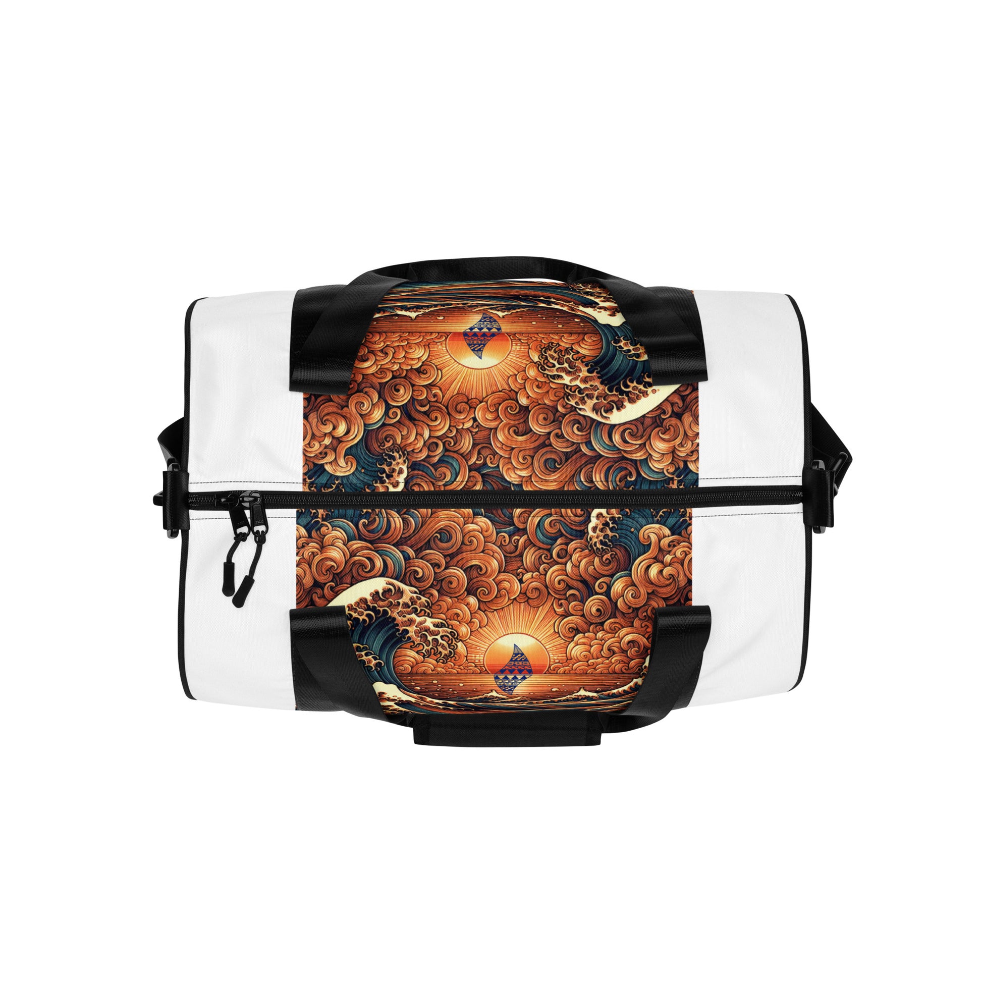 Japanese Wave Art Gym Bag Gym Bag Pa'akai & Kukui