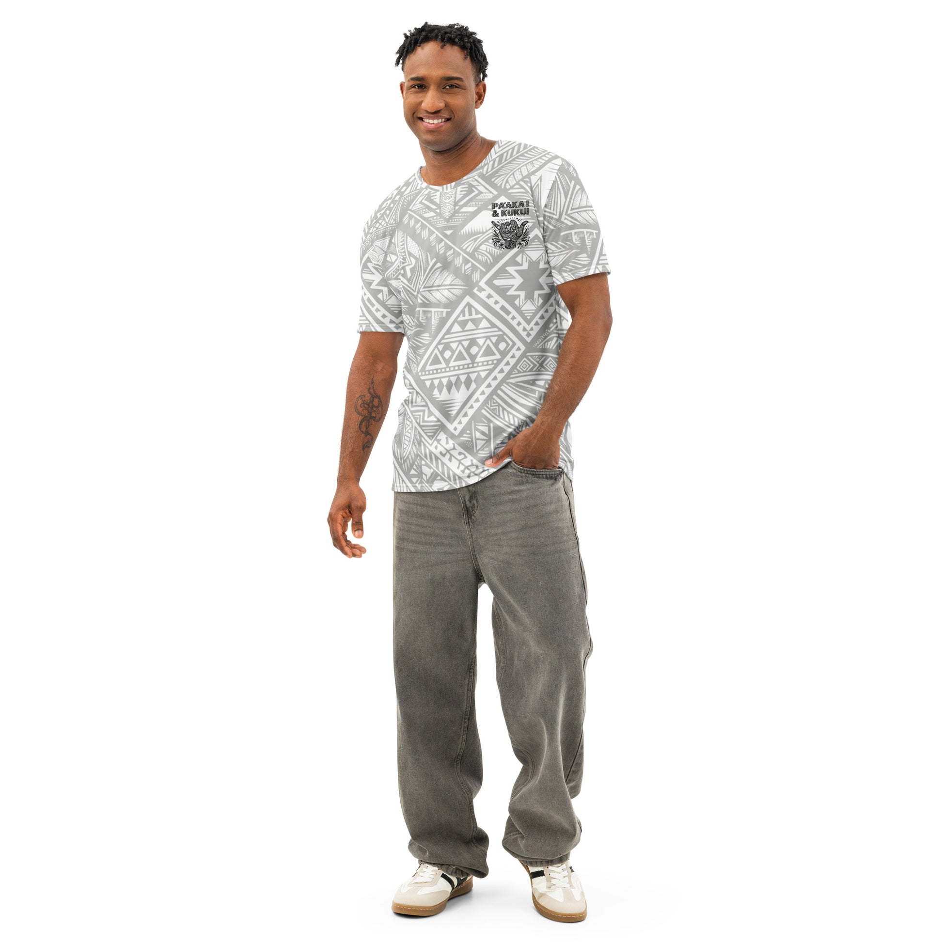 Tribal Shaka - Men’s cotton crew neck t-shirt T-shirt Pa'akai & Kukui