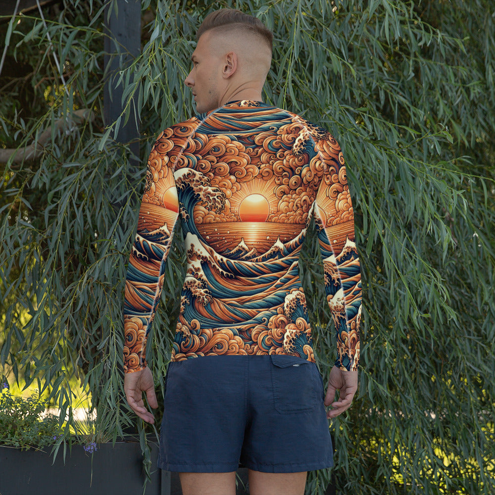 Japanese Wave Art / Men's Rash Guard Rash Guard Pa'akai & Kukui