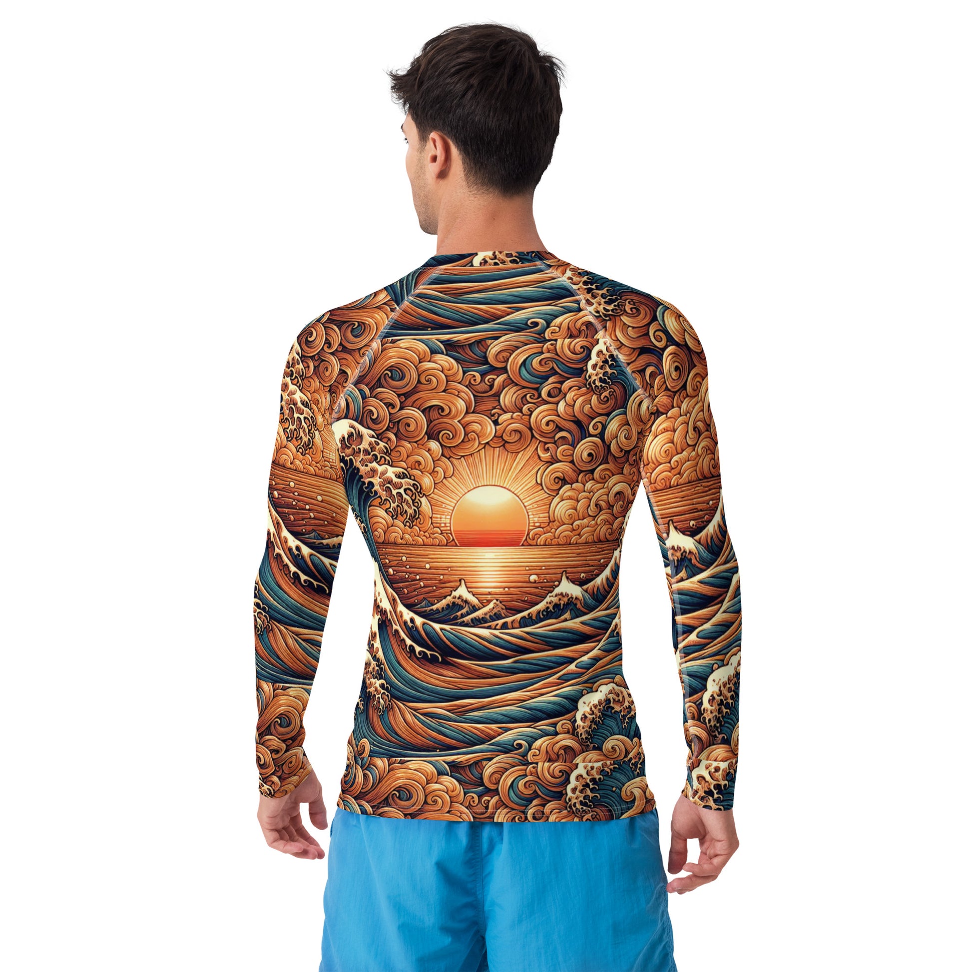 Japanese Wave Art / Men's Rash Guard Rash Guard Pa'akai & Kukui