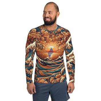 Japanese Wave Art / Men's Rash Guard