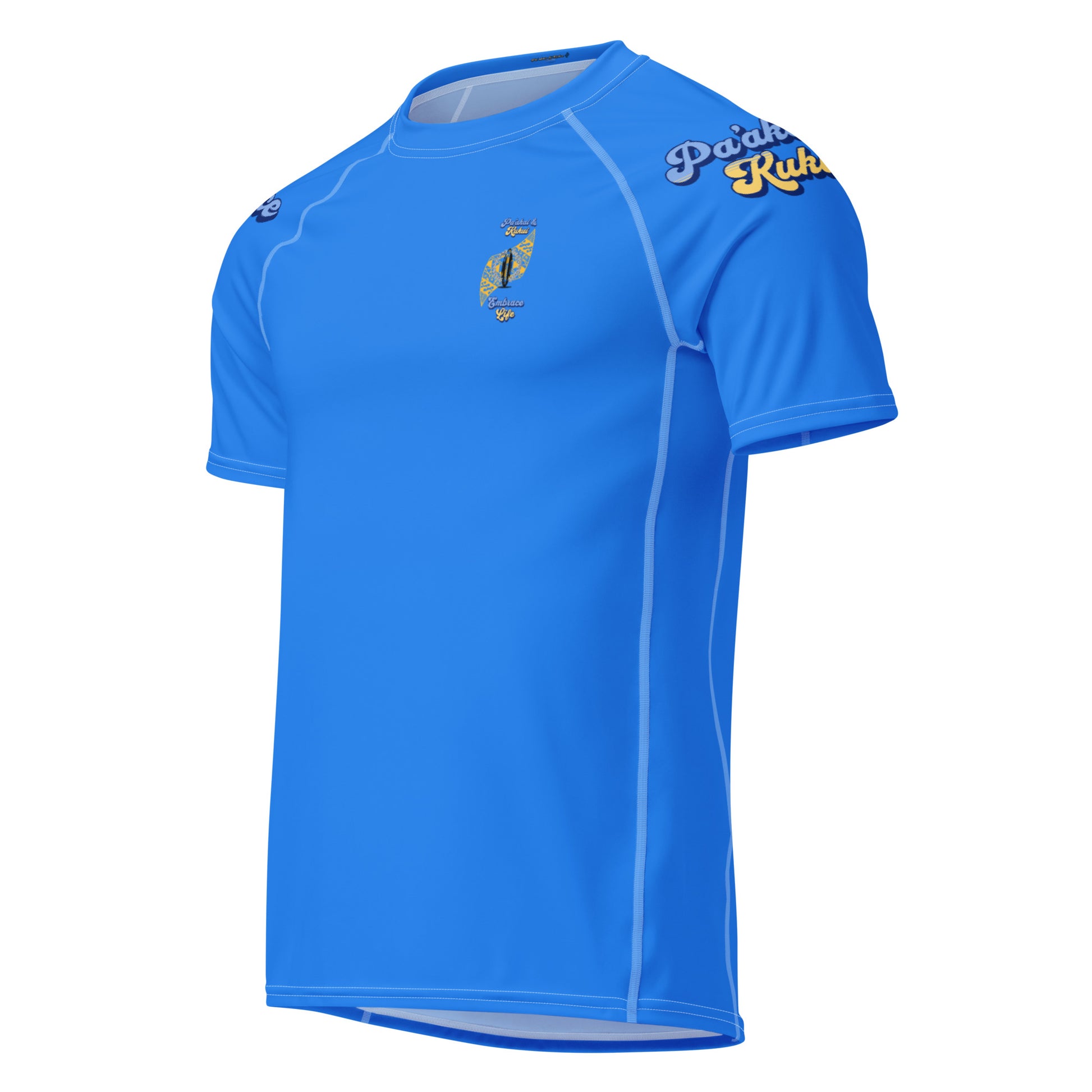 Pa'akai & Kukui Yellow Logo - Men’s rash guard Men's Rash Guard Pa'akai & Kukui