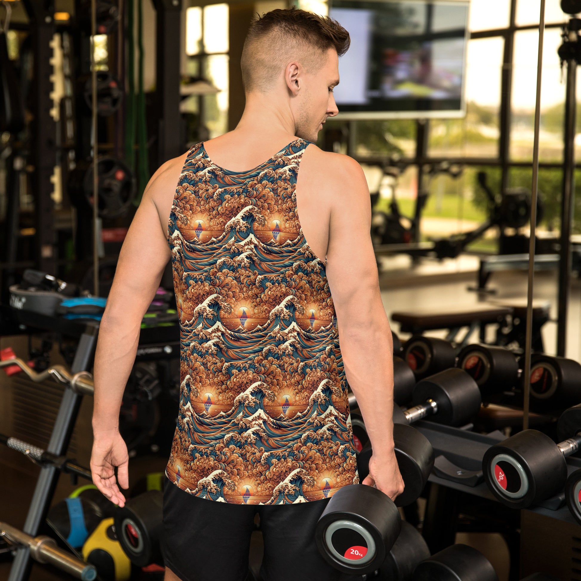 Japanese Wave Art Tank Top Tank Top Pa'akai & Kukui
