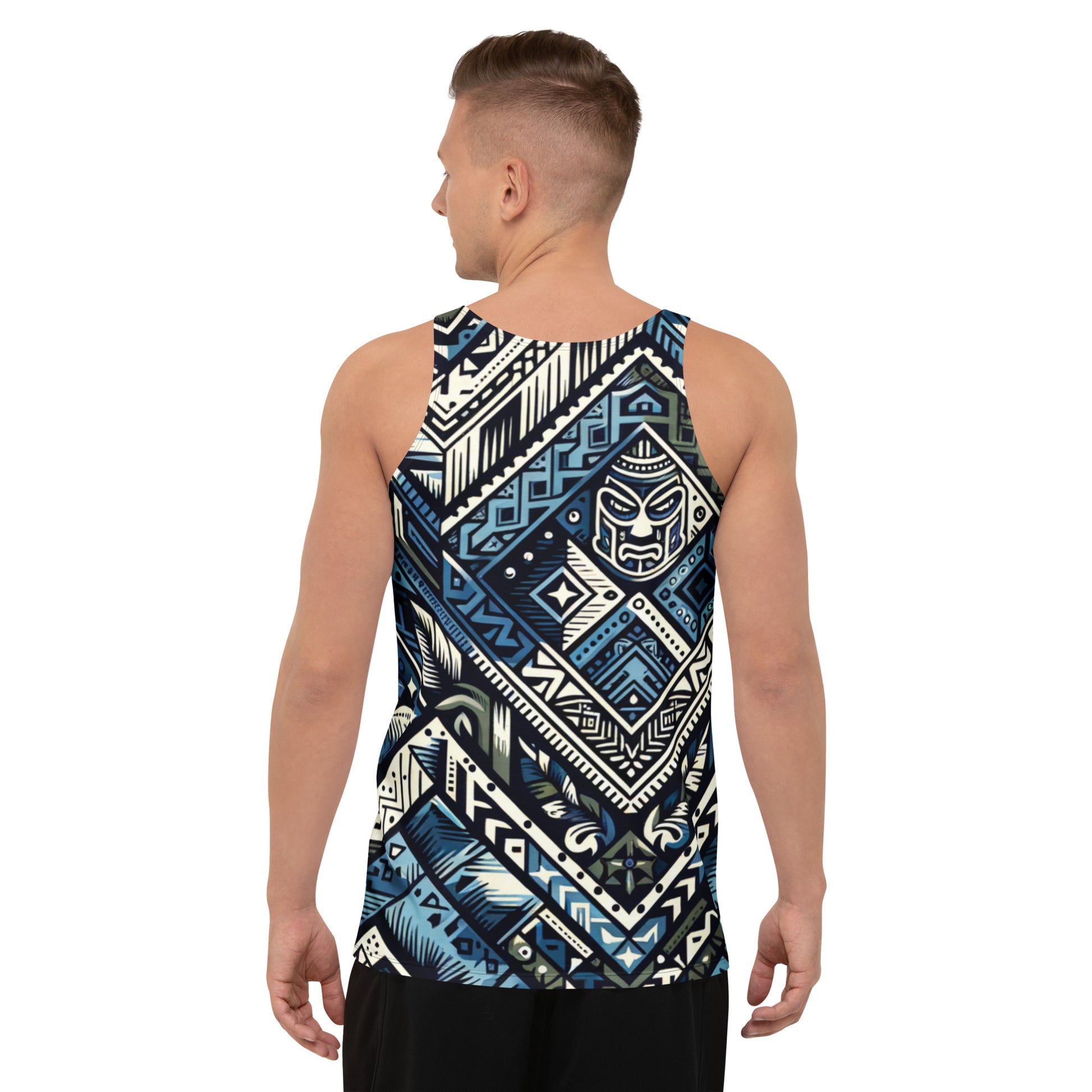 Koa Camo Tribal Blue Tank Top Tank Top Pa'akai & Kukui