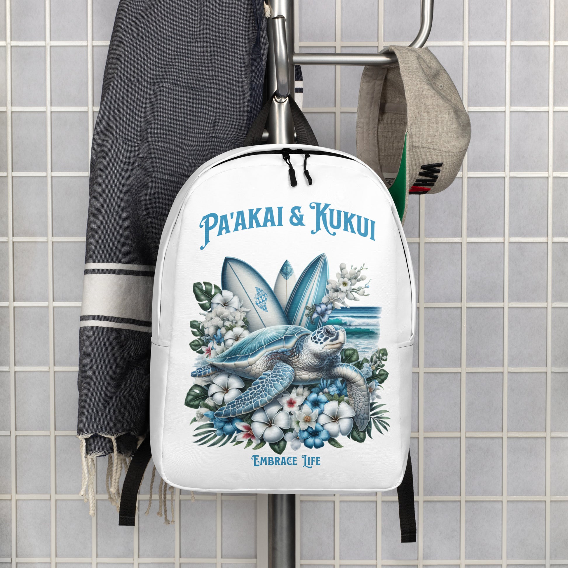 Blue Sea Turtle Backpack Back Pack Pa'akai & Kukui
