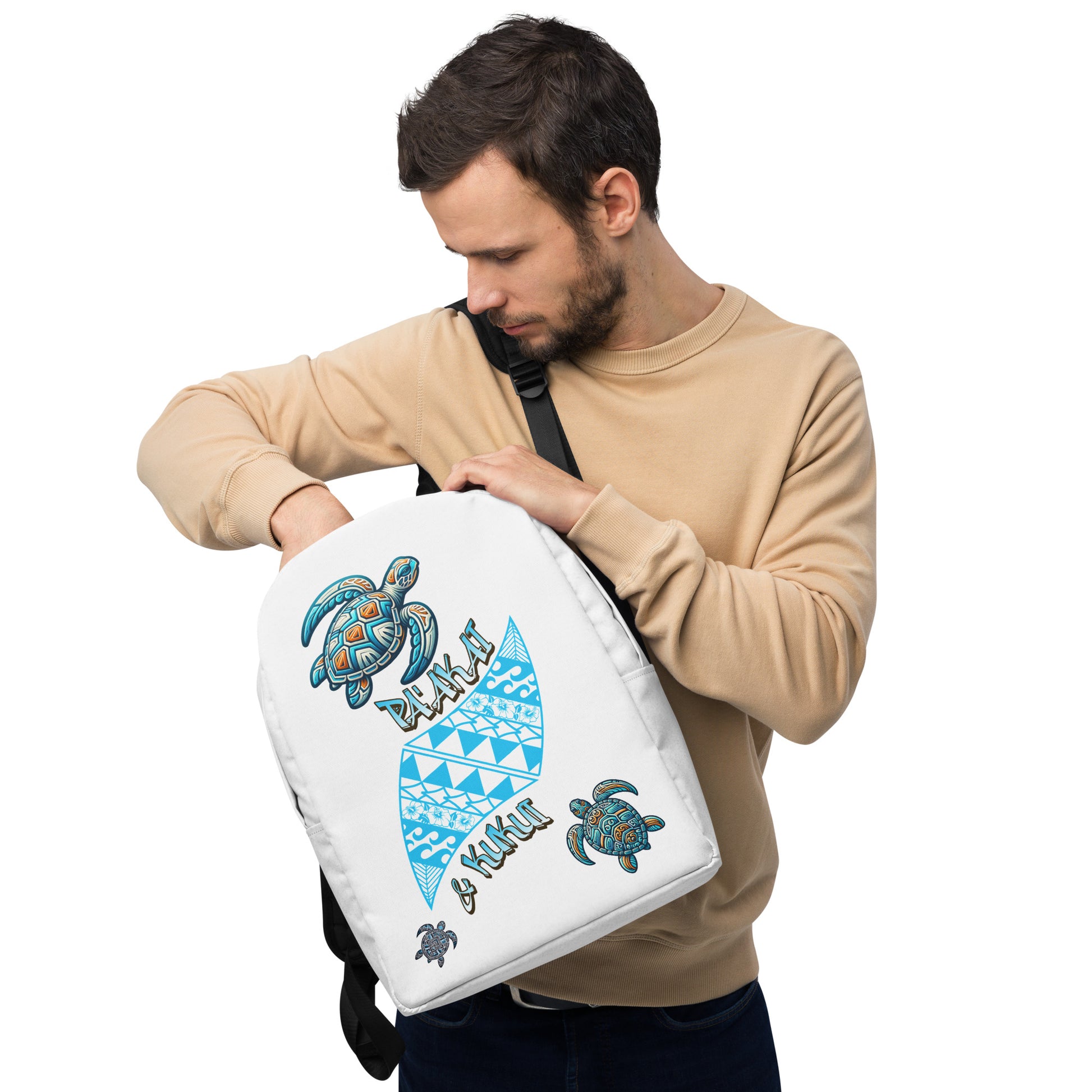 Tribal Sea Turtle Backpack Back Pack Pa'akai & Kukui