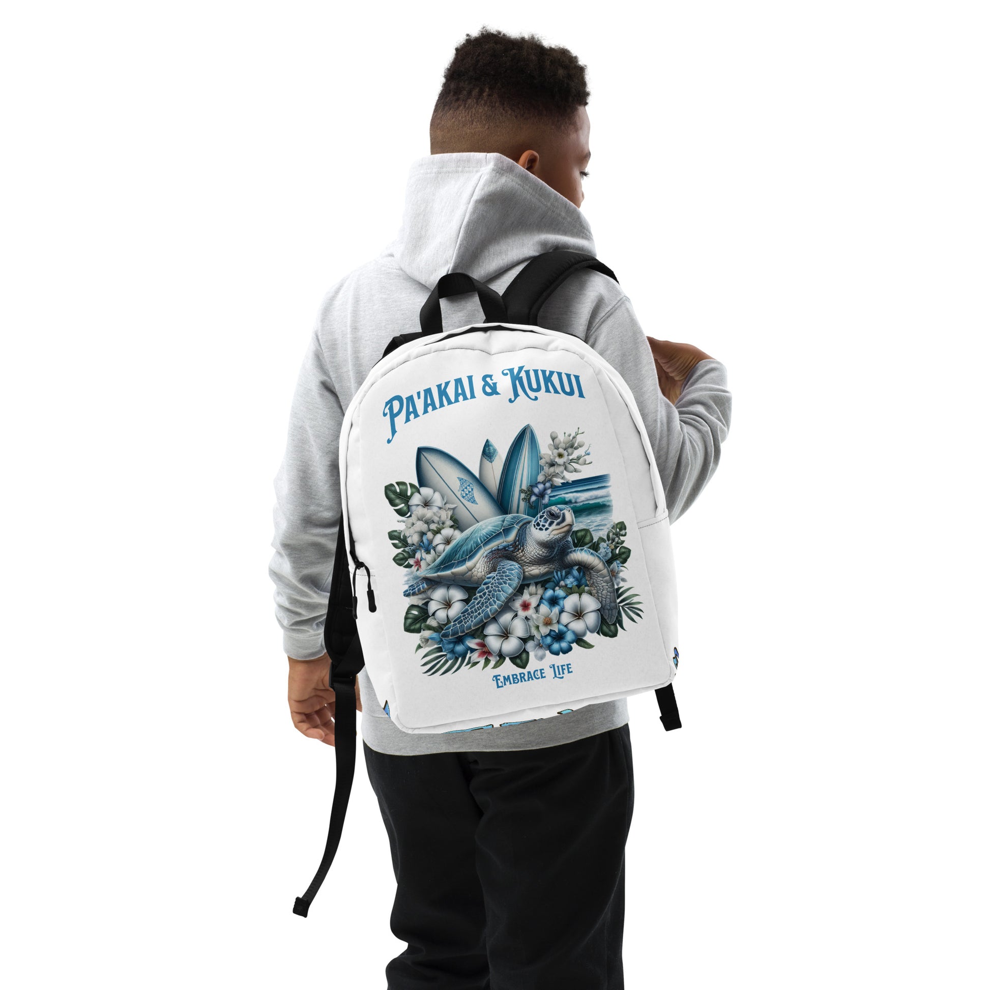 Blue Sea Turtle Backpack Back Pack Pa'akai & Kukui