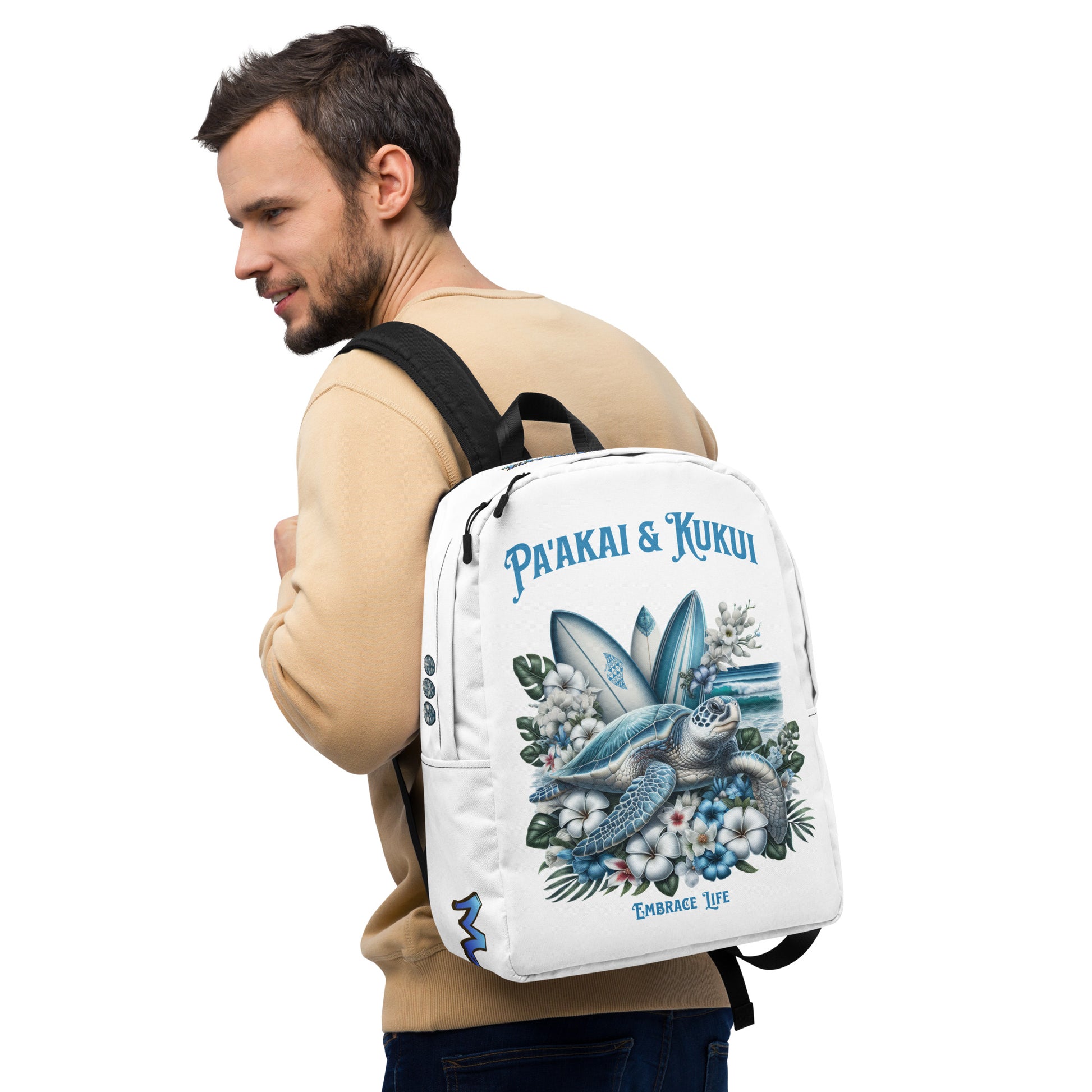 Blue Sea Turtle Backpack Back Pack Pa'akai & Kukui