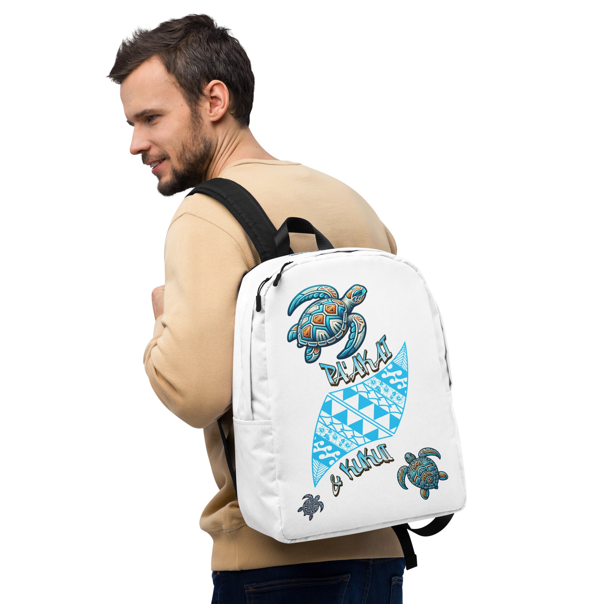 Tribal Sea Turtle Backpack Back Pack Pa'akai & Kukui