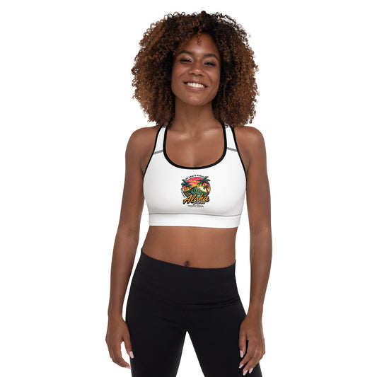 Aloha Vibes Padded Sports Bra