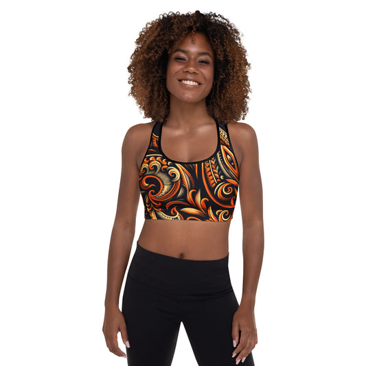 Laha'ole Pasley Padded Sports Bra Sports Bra Pa'akai & Kukui XS