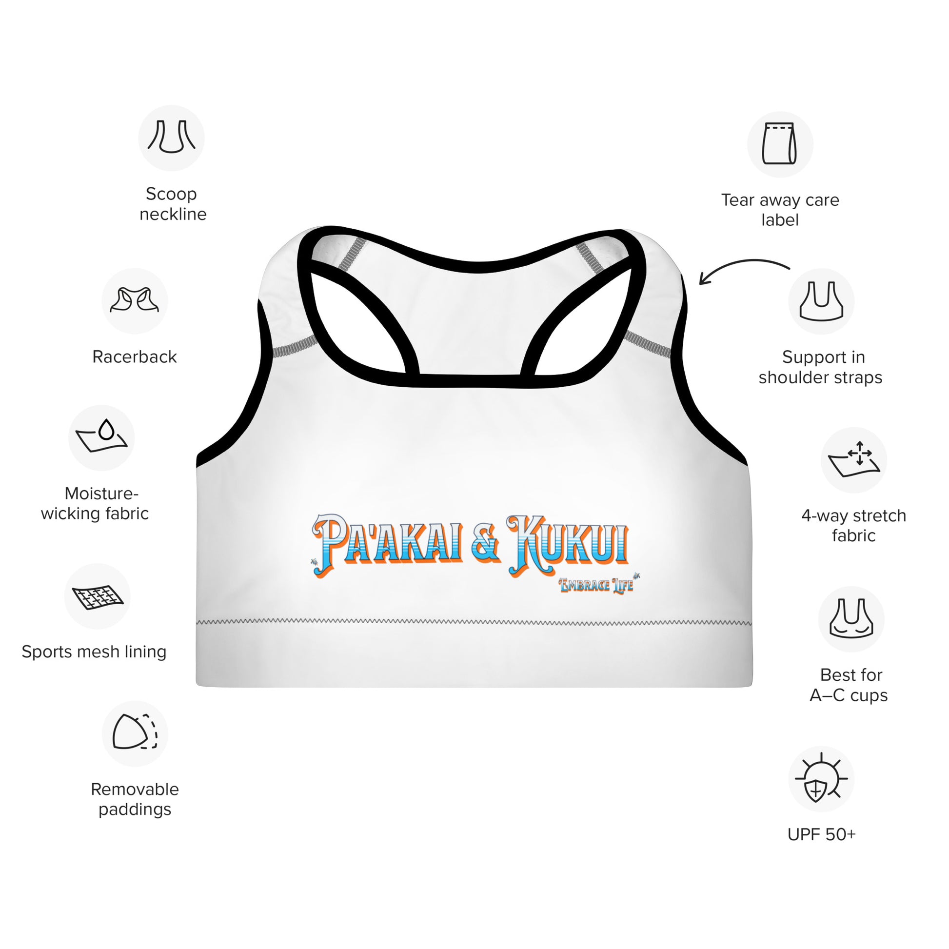 Tribal Sea Turtle Padded Sports Bra Sports Bra Pa'akai & Kukui