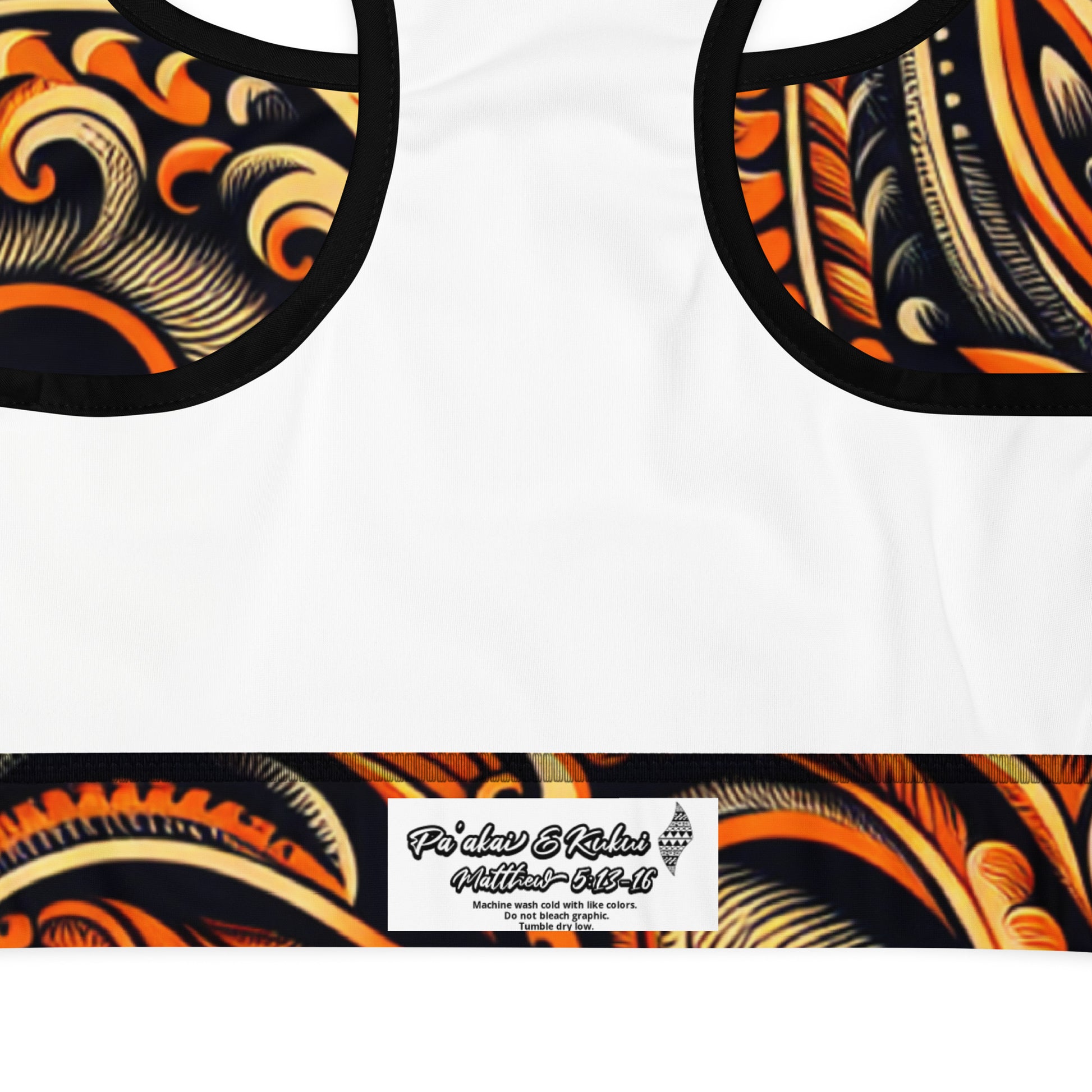 Laha'ole Pasley Padded Sports Bra Sports Bra Pa'akai & Kukui