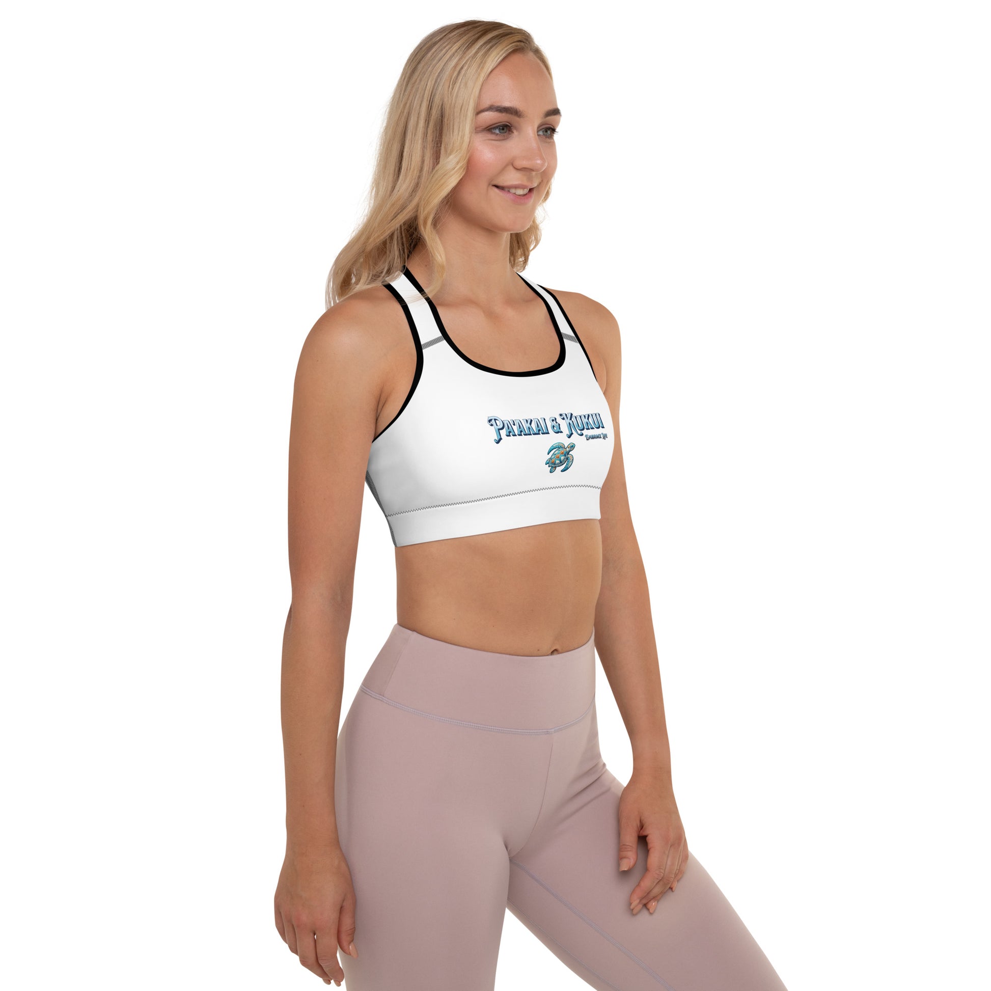 Tribal Sea Turtle Padded Sports Bra Sports Bra Pa'akai & Kukui