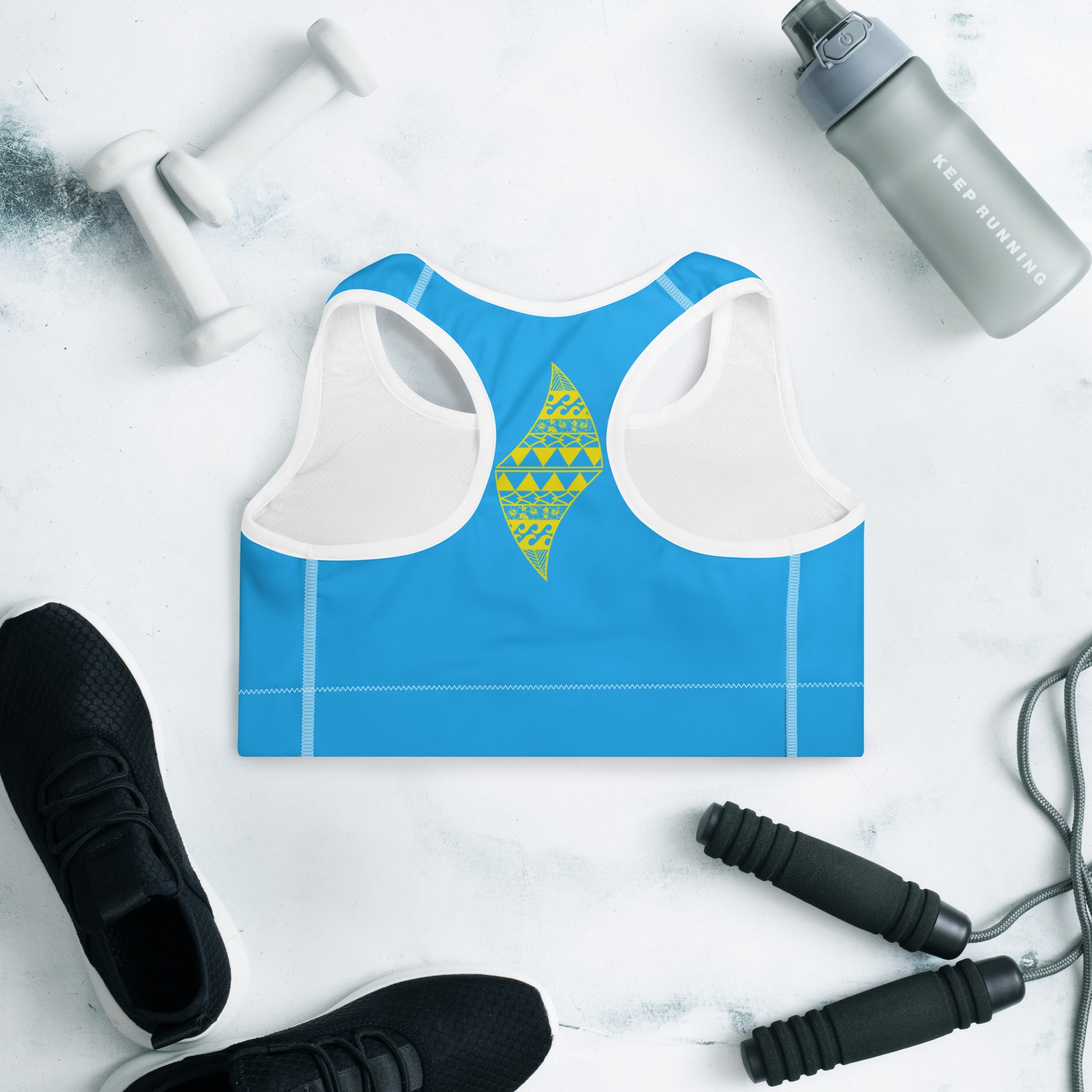 Tribal Shark Padded Sports Bra Sports Bra Pa'akai & Kukui